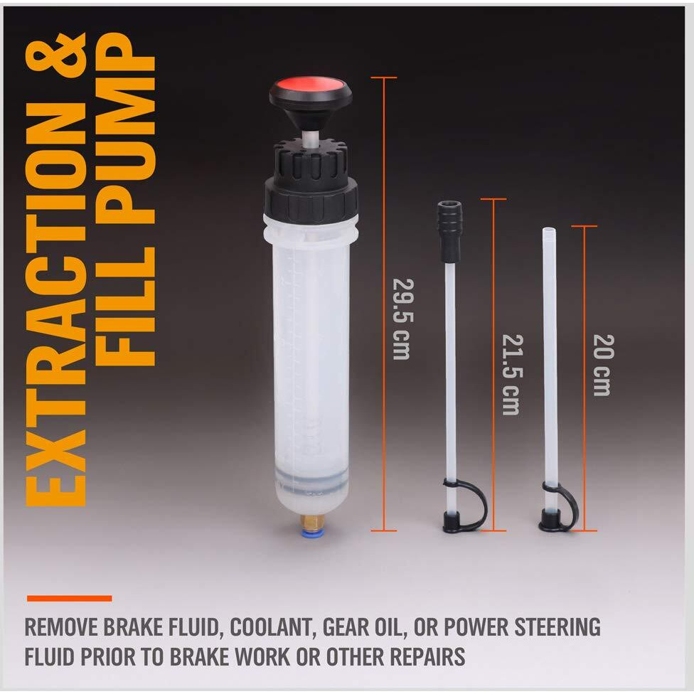 Horusdy 200Cc Fluid Extractor, Oil Extractor/Oil Syringe, Fluid Syringe Pump Manual Suction Vacuum Fuel Car Transfer