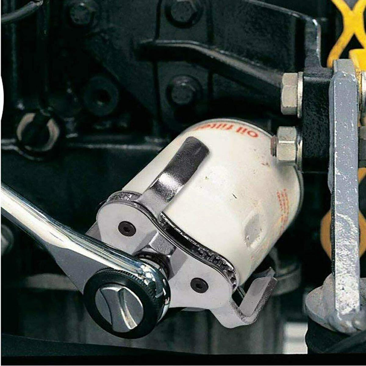 Wittyware Universal Oil Filter Wrench 3 Jaw Adjustable Oil Filter Removal Tool, 2 Way Oil Filter Wrench For Removing Oil Filters From Diameters 2-1/2'' To 4-9/16'' Inches