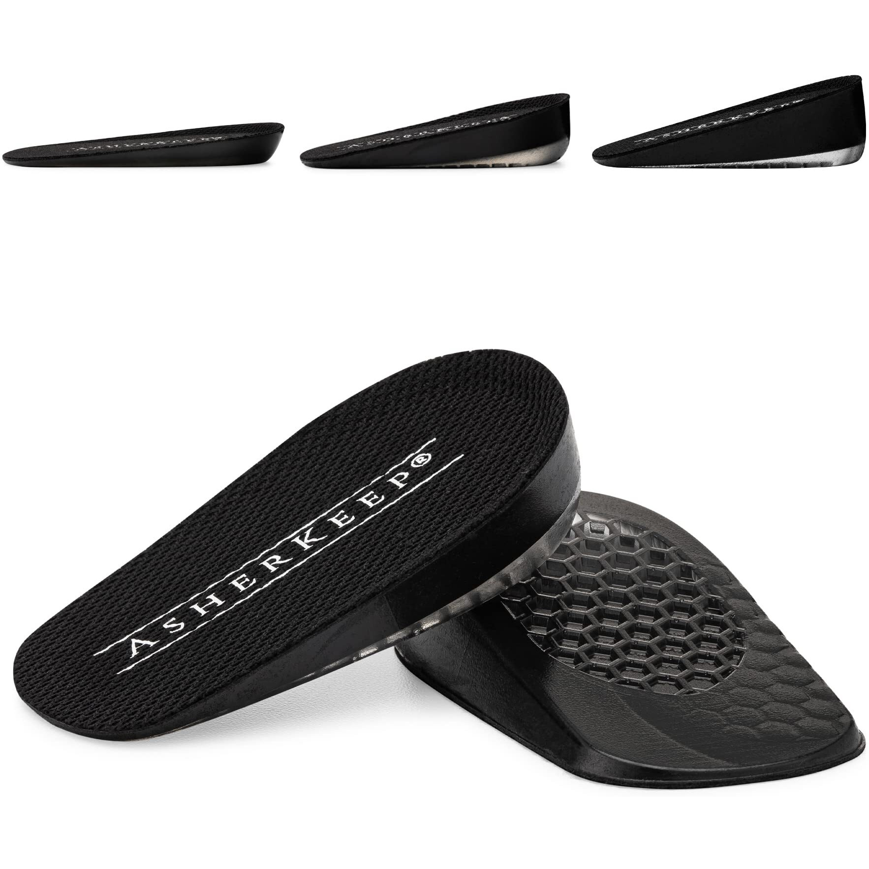 Shoe Lifts Heel Height Insoles - Height Increase Insoles For Men & Women, Invisible Foot Pads Shoe Inserts, Lifts W/Cooling Gel Technology, Honeycomb Design & 3 Height Options (2Pcs Of 1 Inch Lift)