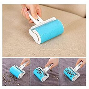Ilifetech Reusable Sticky Picker Set Cleaner Lint Roller Pet Hair Remover Brush, Blue