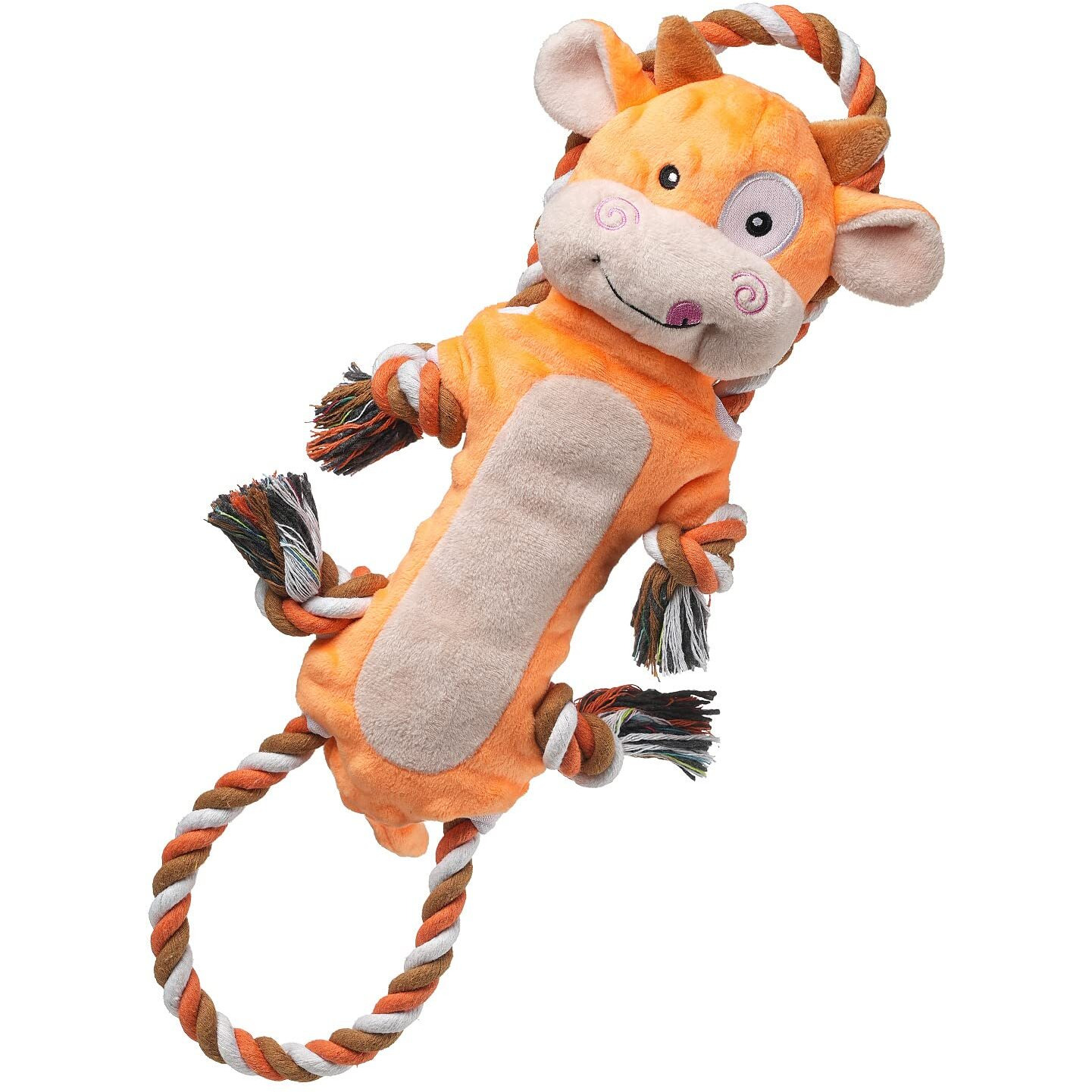 Sedioso Dog Toys, Tug Of War Dog Toys For Large Breed, Cute Squeaky Interactive Dogs Toy With Crinkle Paper, Plush Puppy Chew Toy For Small, Middle, Big Dogs (Cow-Ss)