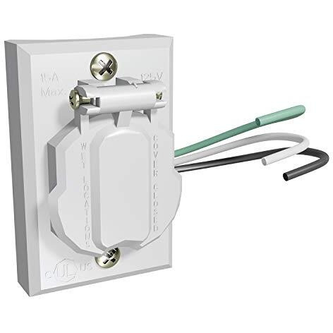 Solus Sco-338W 120V Grounded Convenience Electrical Outlet For Round Outdoor Lamp Posts And Poles, Energy Saving And Weather Resistant, Ul Listed, White