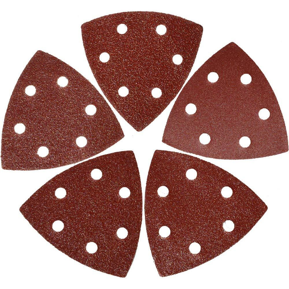Xxgo 3-1/2 Inch 90Mm Triangular 60/80 /100/120 /240 Grits Hook & Loop Multitool Sandpaper For Wood Sanding Contains 20 Of Each Fit 3.5 Inch Oscillating Multi Tool Sanding Pad Pack Of 100 Xg9010