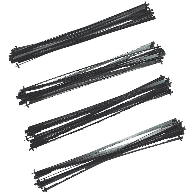 Foxbc 5-Inch Scroll Saw Blade Pin End Replacement For Wen 3921 3923, Dremel, Craftsman, Penn State, Delta, Ryobi And All 15In.And 16In.Scroll Saw For Wood, High Carbon Steel - 48 Pack