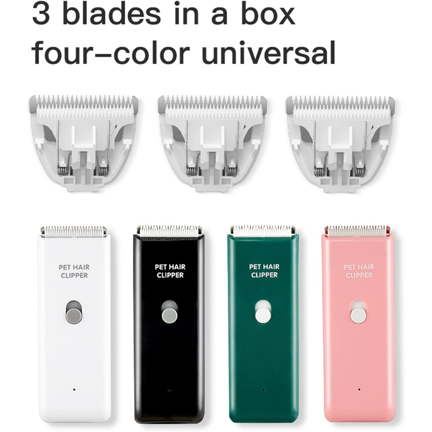 Grimgrow 3 Pcs Standard Size Replaceable Ceramic Blades Set Pet Hair Clipper,Cat Dog Common Use Clipper Blade(Ap005)