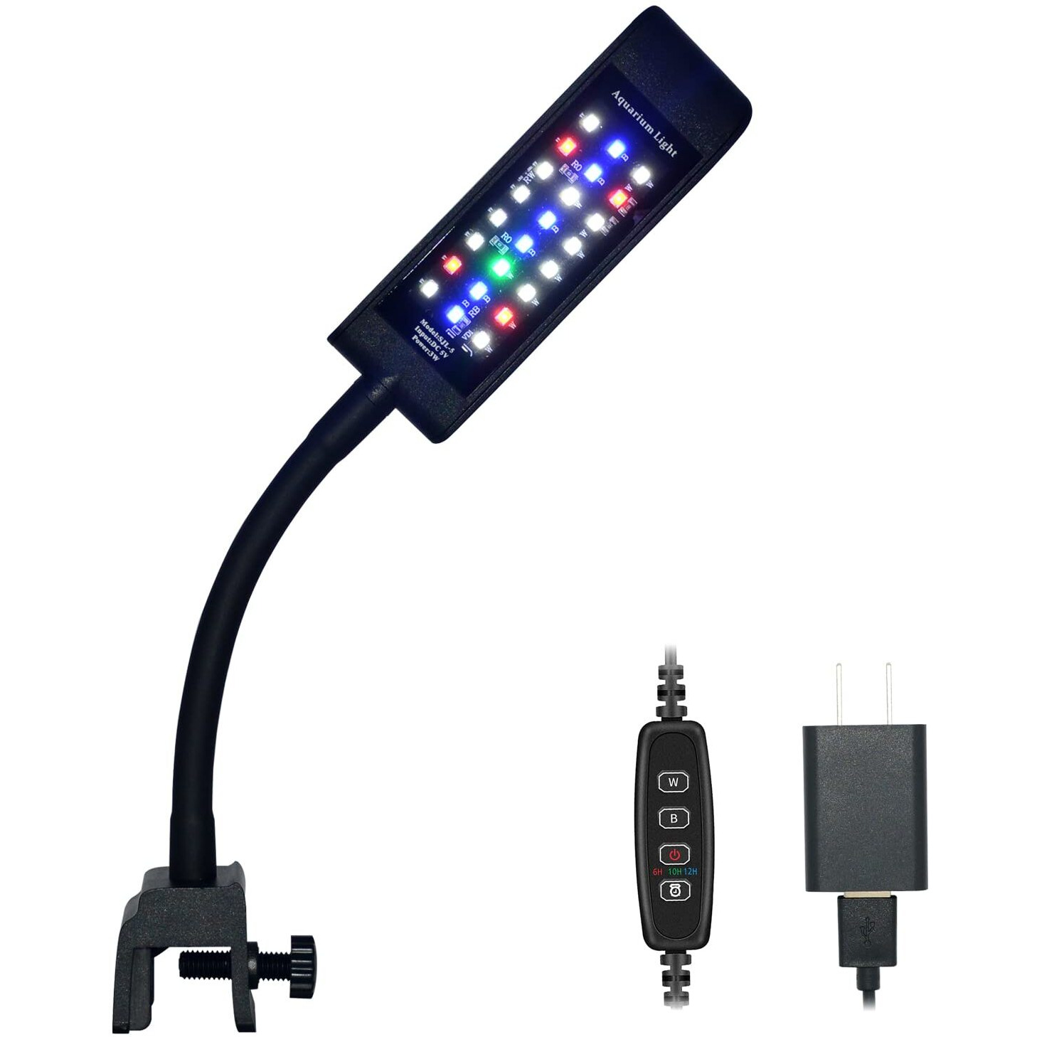 Varmhus Aquarium Led Light,Fish Tank Light, Plant Light (4.8W, Black)