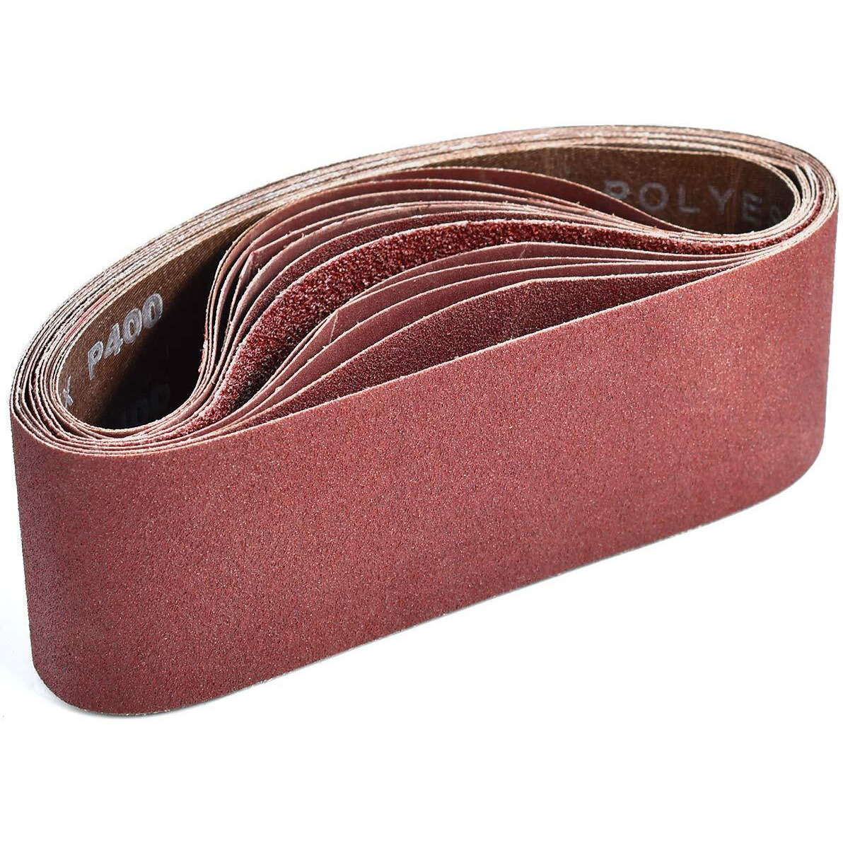 Aiyard 3 X 21-Inch Aluminum Oxide Sanding Belts, 40/80/120/240/400 Assorted Grits Abrasive Belts For Belt Sander, 15-Pack
