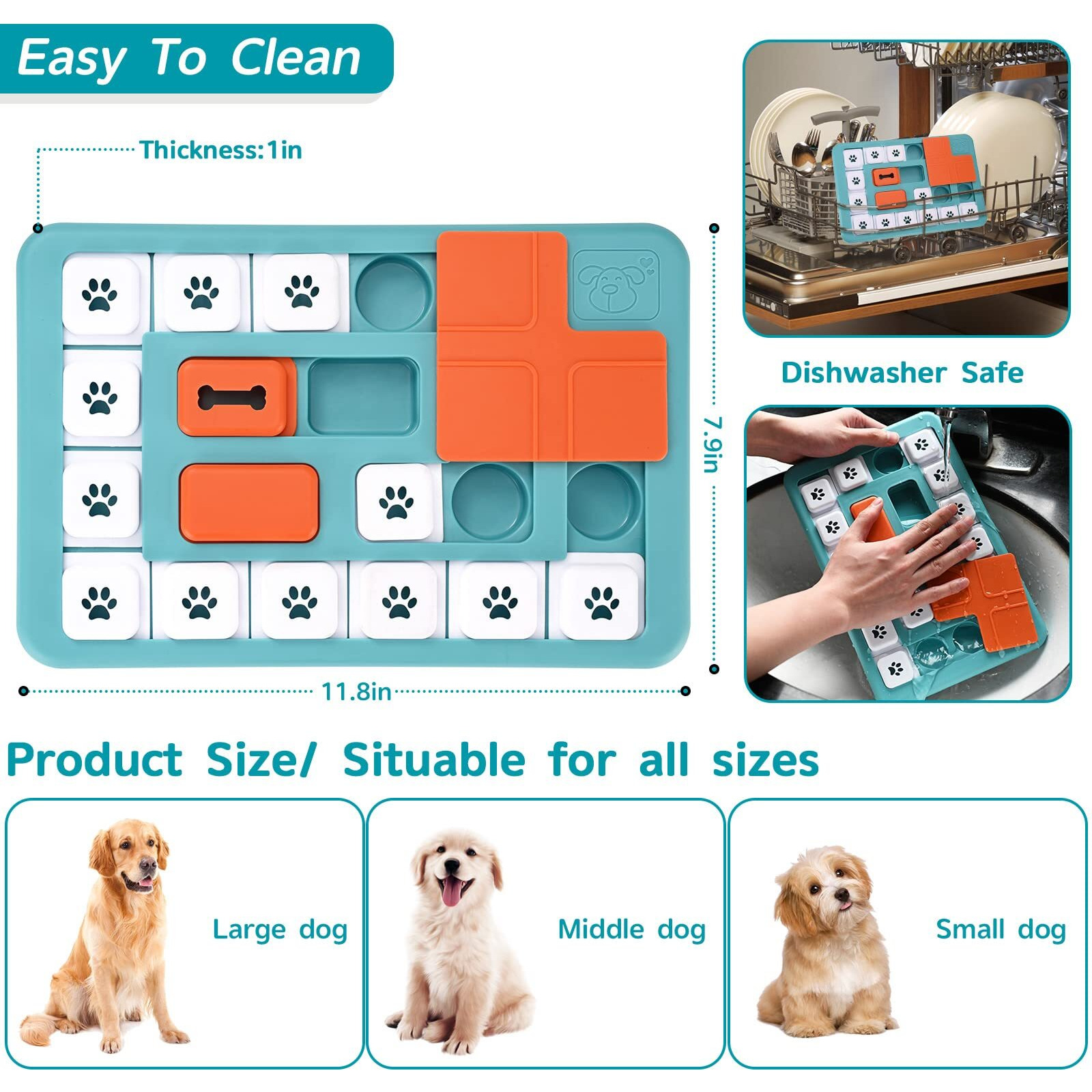 Foxmm Dog Puzzle Toys - Interactive Iq Training & Mental Stimulating Toys For Large, Medium & Small Dogs