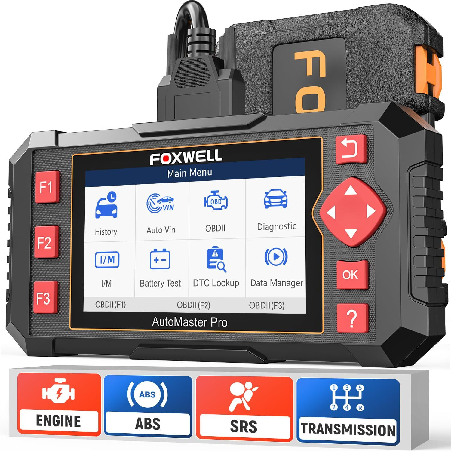 Foxwell Car Scanner Nt604 Elite Obd2 Scanner Abs Srs Transmission, Check Engine Code Reader For Cars And Trucks, Diagnostic Scan Tool With Srs Airbag, Automotive Diagnostic Tool With Live Data