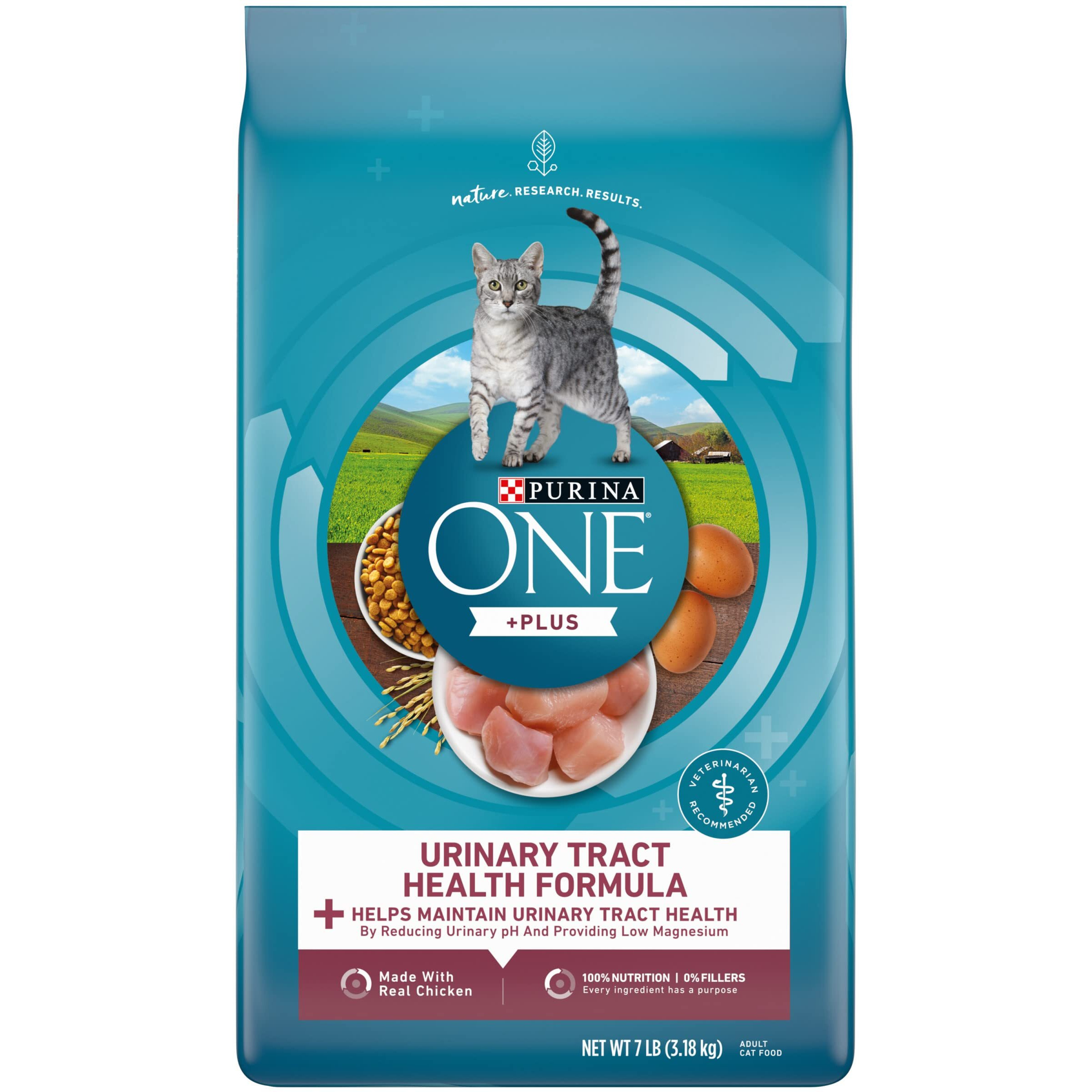 Purina One High Protein Dry Cat Food, +Plus Urinary Tract Health Formula - 7 Lb. Bag