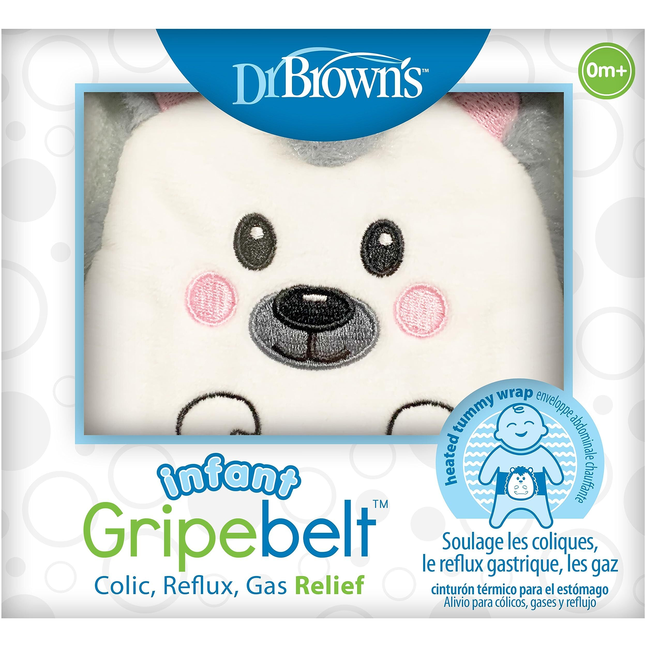 Dr. Brown's Infant Gripebelt For Colic Relief, Heated Tummy Wrap, Baby Swaddling Belt For Gas Relief, Natural Relief For Upset Stomach In Babies And Toddlers, Hedgehog, 0-3M