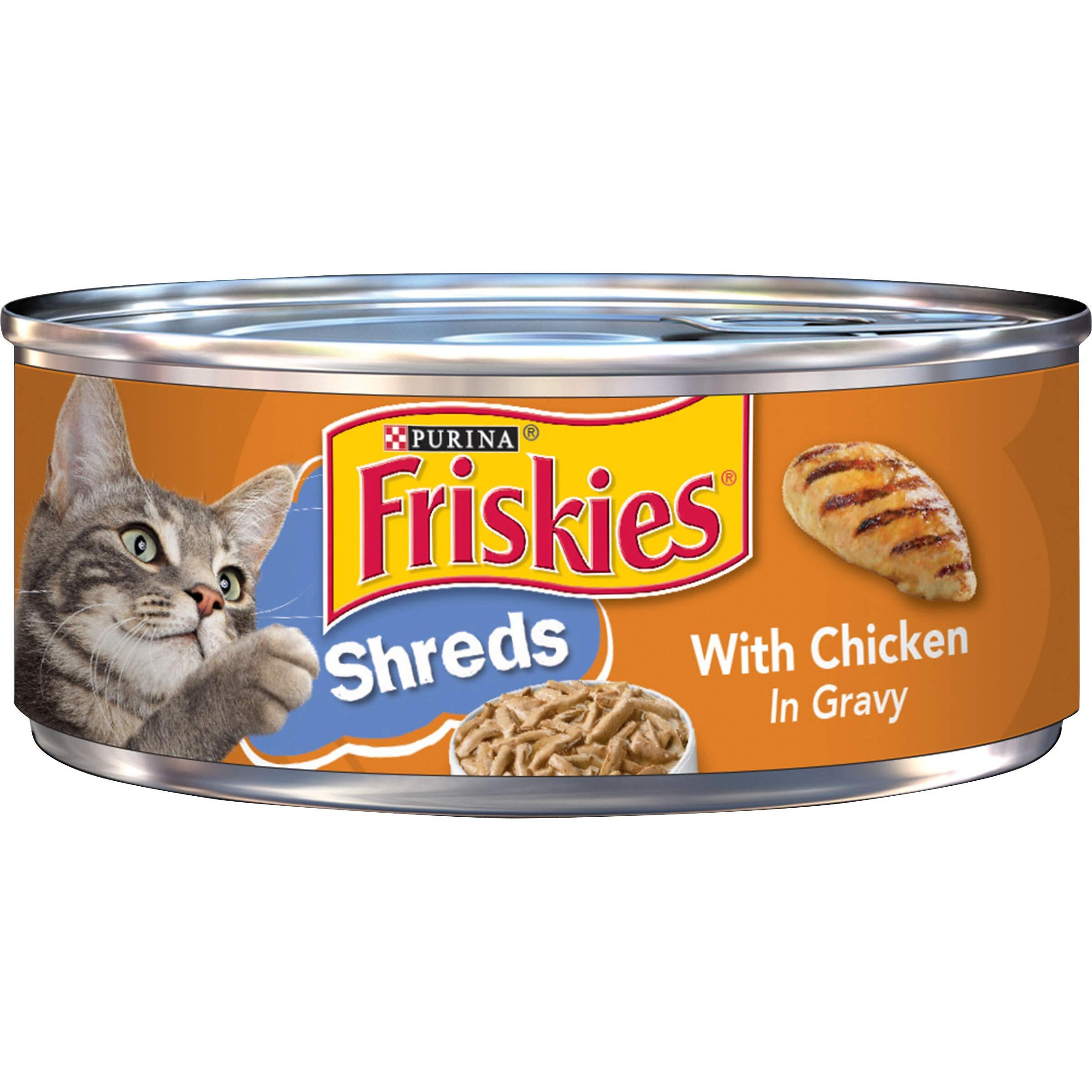Purina Friskies Gravy Wet Cat Food, Shreds - (24) 5.5 Oz. Cans