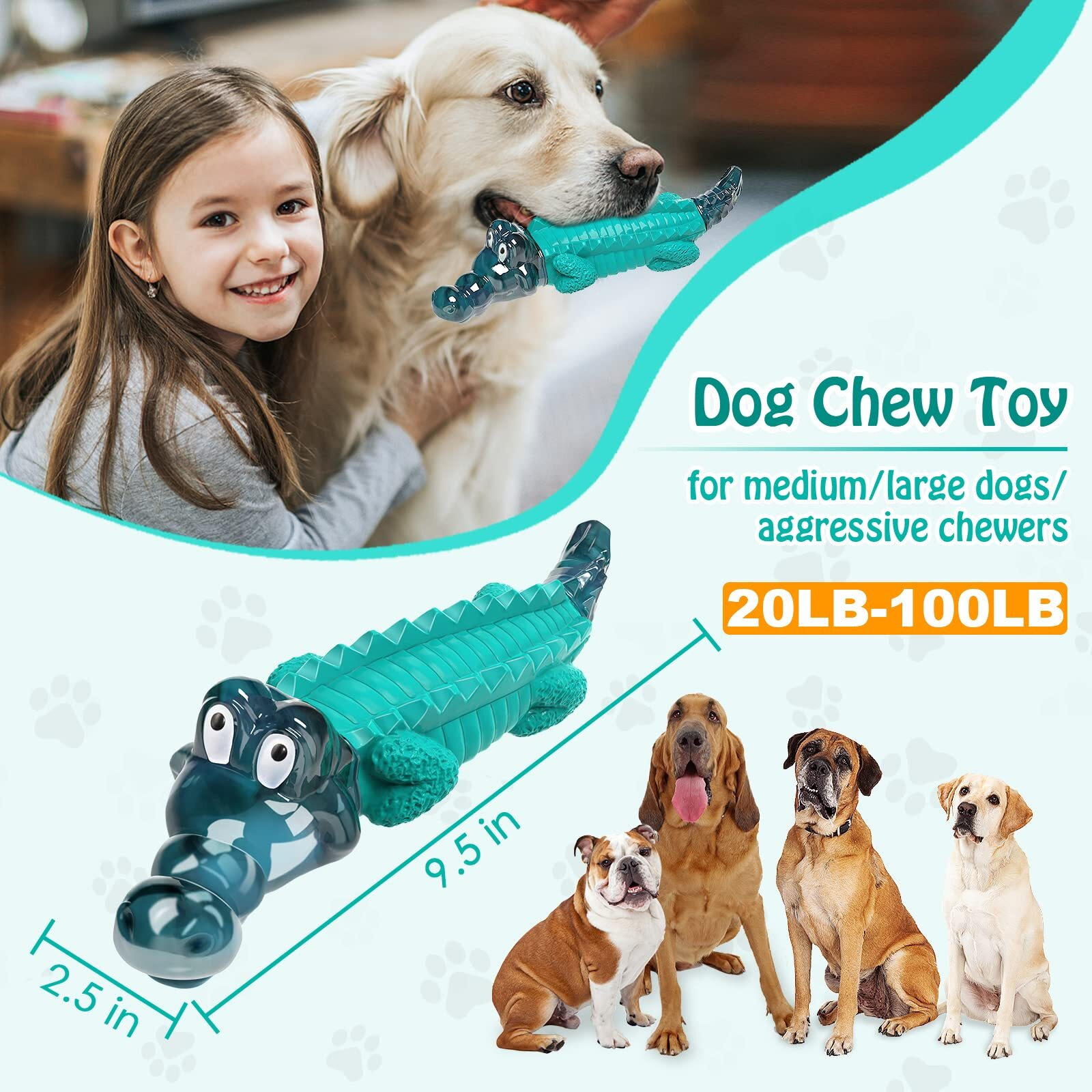 Dog Toys For Aggresive Chewers - Tough,Indestructible Dog Toys For Large, Medium,Small Breed To Keep Them Busy
