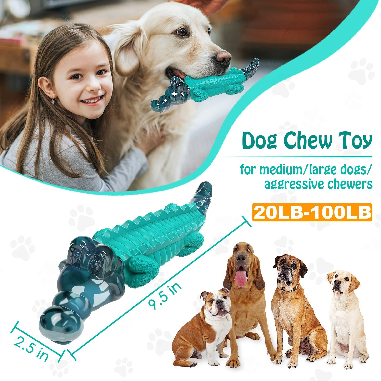 Dog Toys For Aggresive Chewers - Tough,Indestructible Dog Toys For Large, Medium,Small Breed To Keep Them Busy