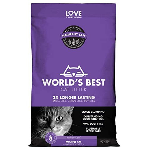 World's Best Cat Litter Multiple Cat Lavender Scented 15 Pounds