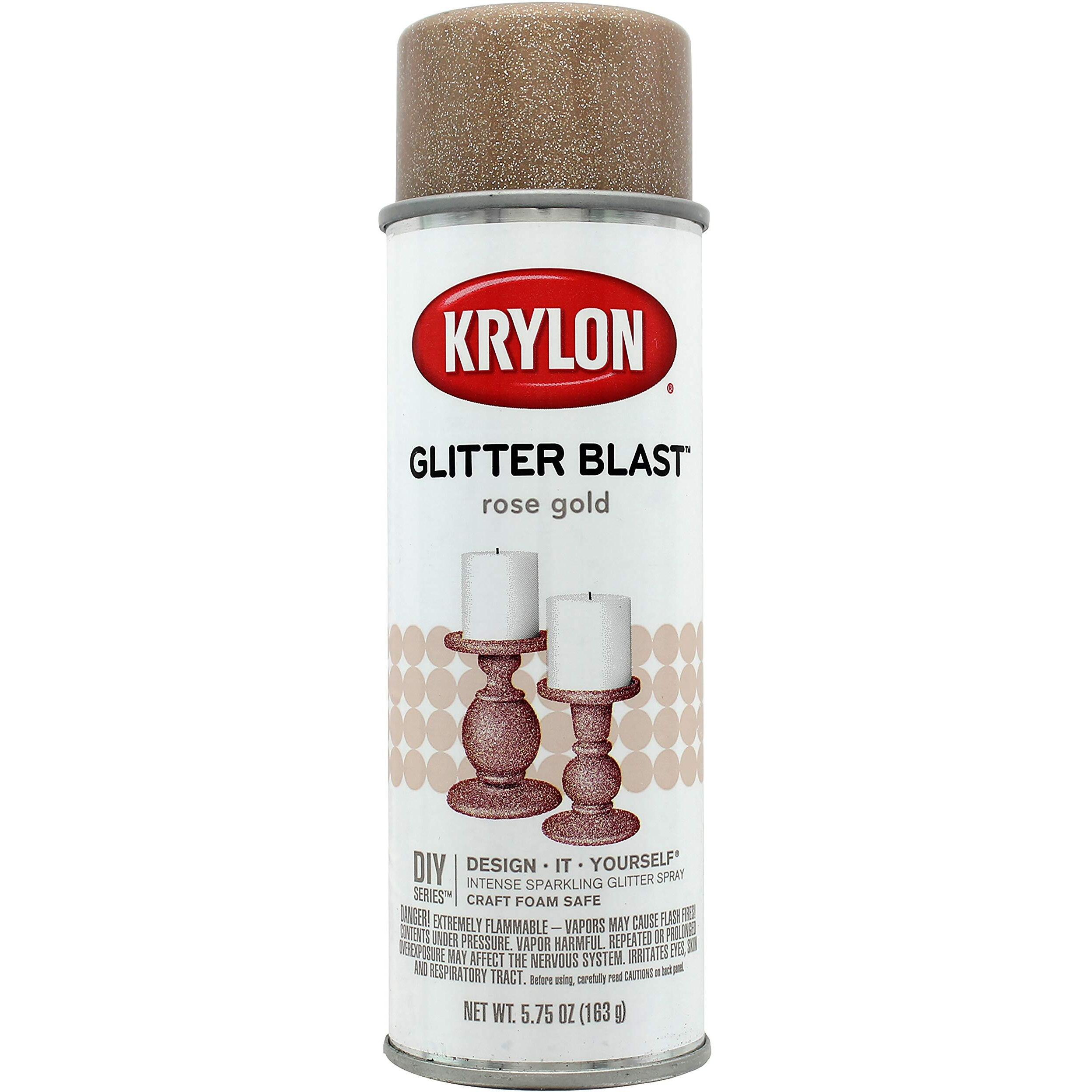 Krylon Blast Glitter Spray Craft Projects Aerosol Paint, 5.75 Ounce (Pack Of 1), Rose Gold
