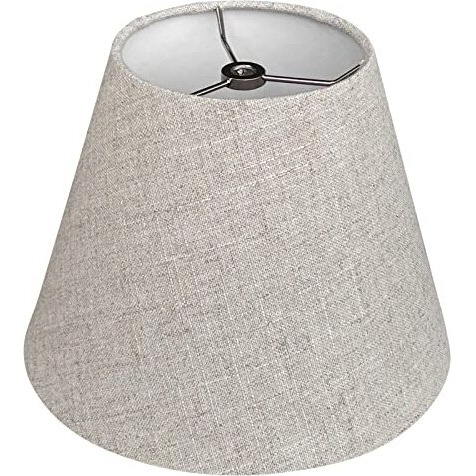 Tootoo Star Barrel White Small Lamp Shade For Table Lamps Replacement, 5X9X7 Inch,Fabric Cloth, Spider Model (Brown)