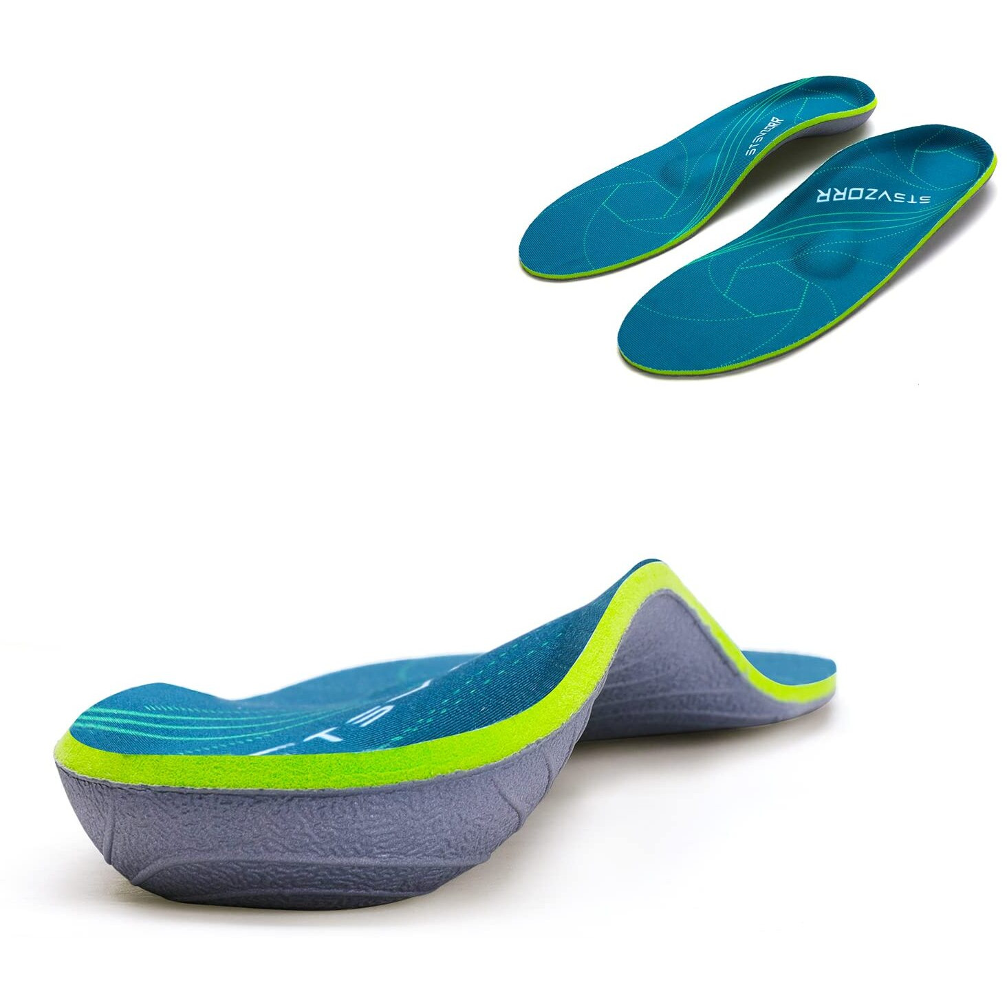 Flat Feet Arch Support Insoles Plantar Fasciitis Forefoot Pain - Shock Absorption For Walking