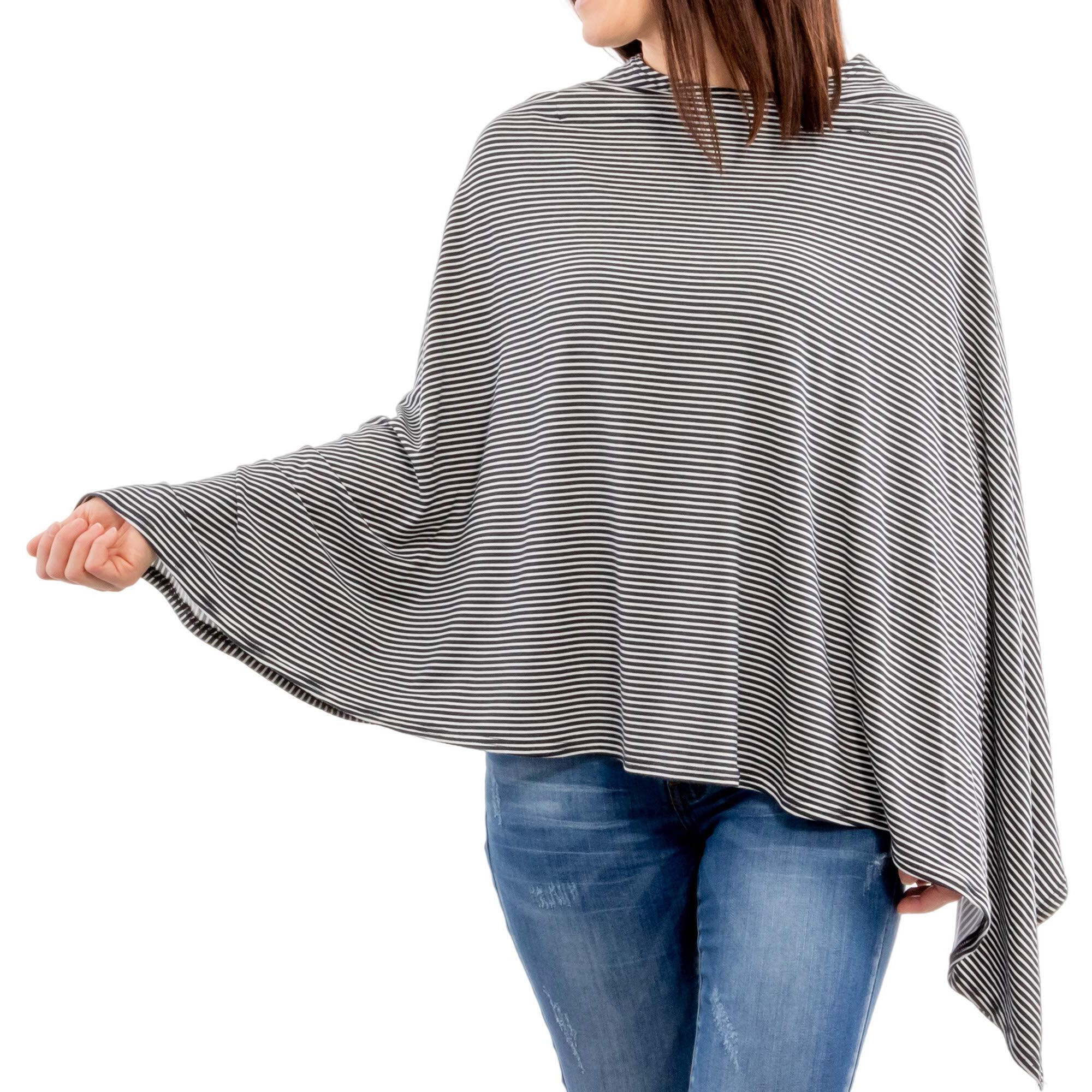 Weesprout Nursing Cover For Breastfeeding - 360 Degree Privacy, View Baby Hands-Free, Soft & Breathable Fabric, Universal Fit, 8-In-1 Uses, Covers Car Seat & Shopping Cart, Washer & Dryer Friendly