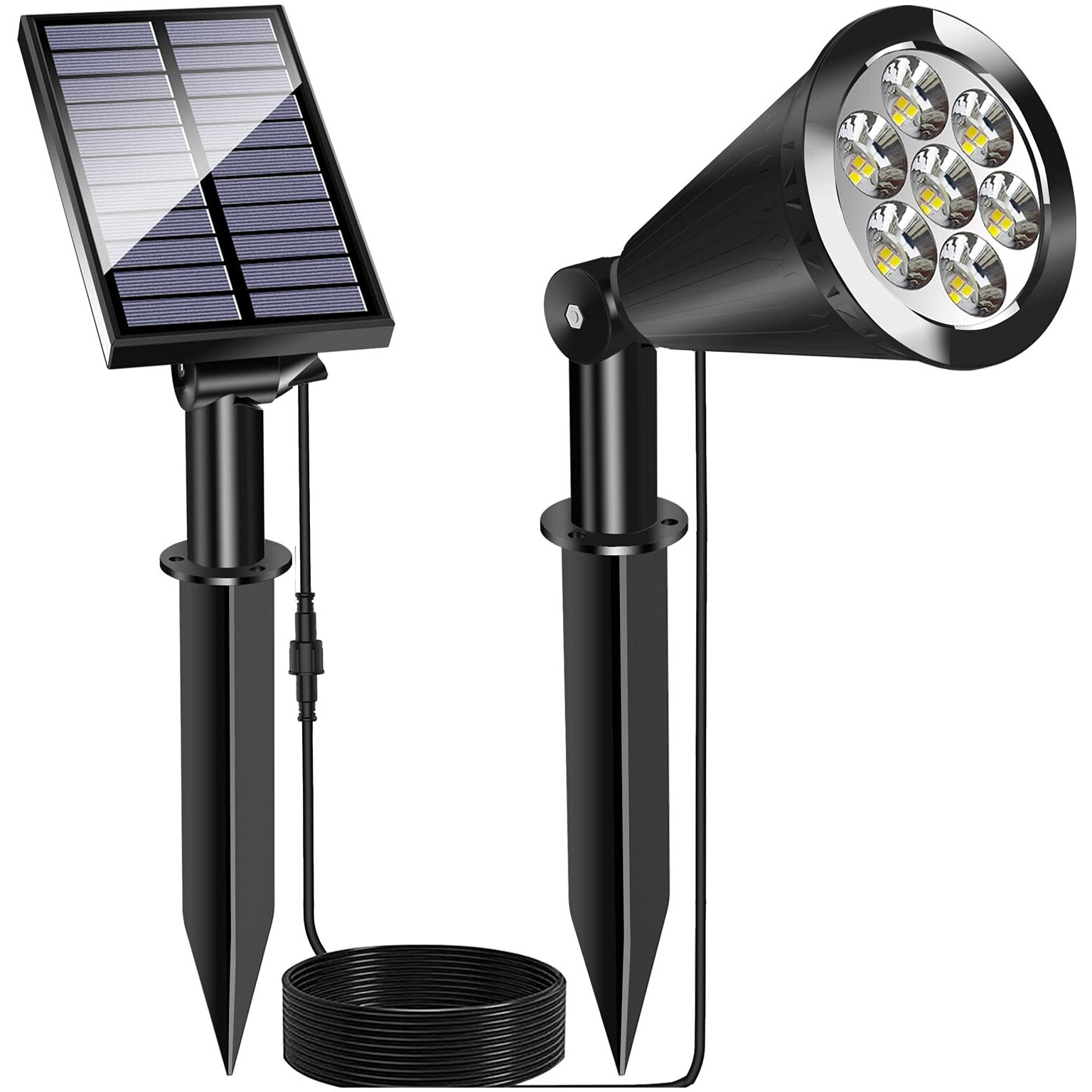Meihong Solar Spot Light Outdoor, Waterproof Solar Led Landscape Lights Dusk To Dawn, 2-In-1 Solar Spotlight Solar Powered Accent Lights For Garden Porch Walkway Patio (1 Pack)