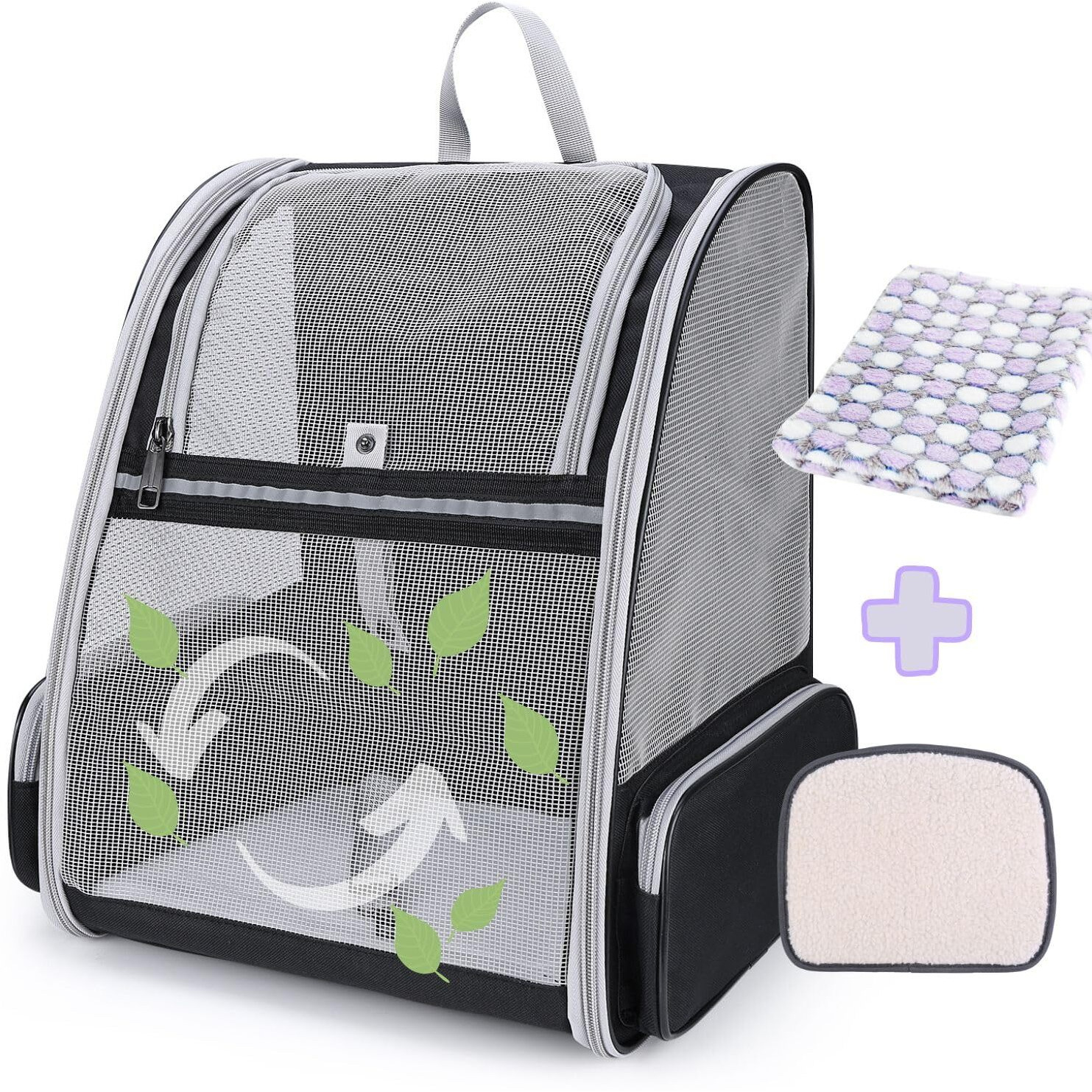 Lollimeow Cat Backpack, Pet Carrier Backpack For Dogs And Cats,Puppies,Fully Ventilated Mesh,Airline Approved,Designed For Travel, Hiking, Walking & Outdoor Use