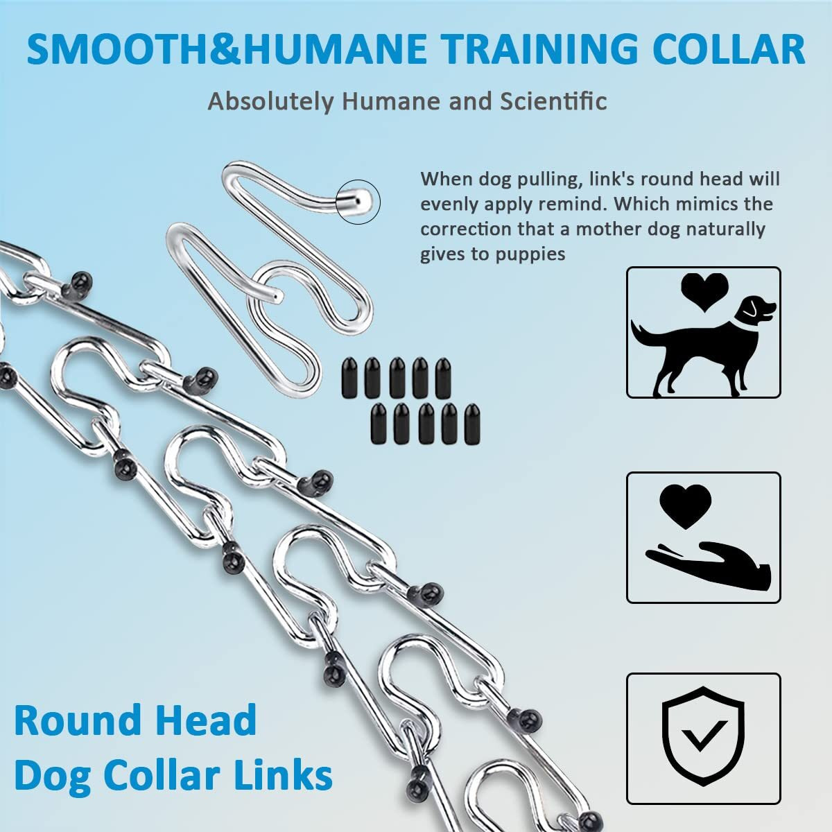 No Pull Dog Collar Adjustable Quick Release Dog Training Collar With Rubber Tip With Quick Release Buckle For Small Medium Large Dogs