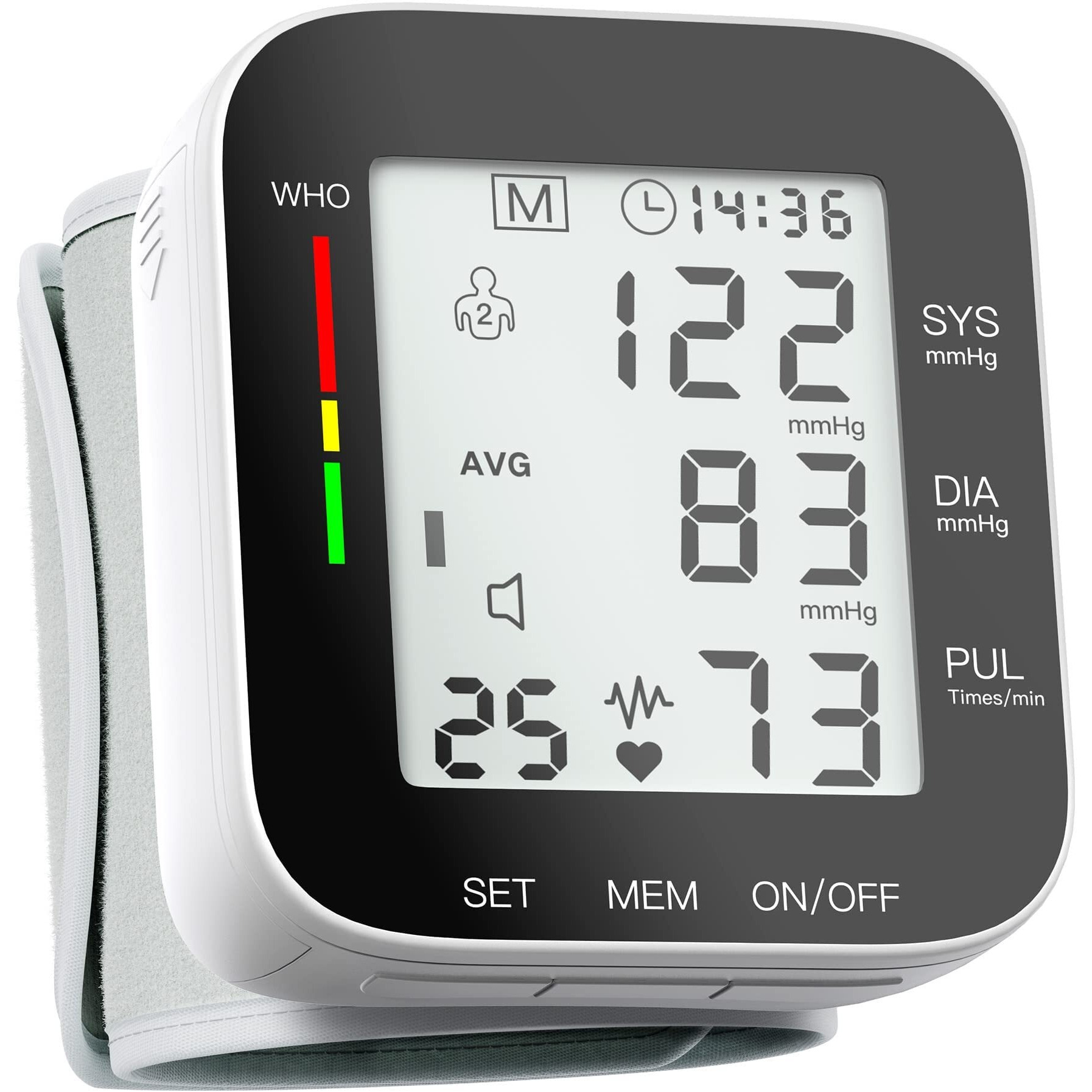Wrist Blood Pressure Monitor Automatic Large Lcd Display Adjustable Wrist Cuff Automatic Dual 99 Reading Memory Automatic Digital Bp Machine For Home Use