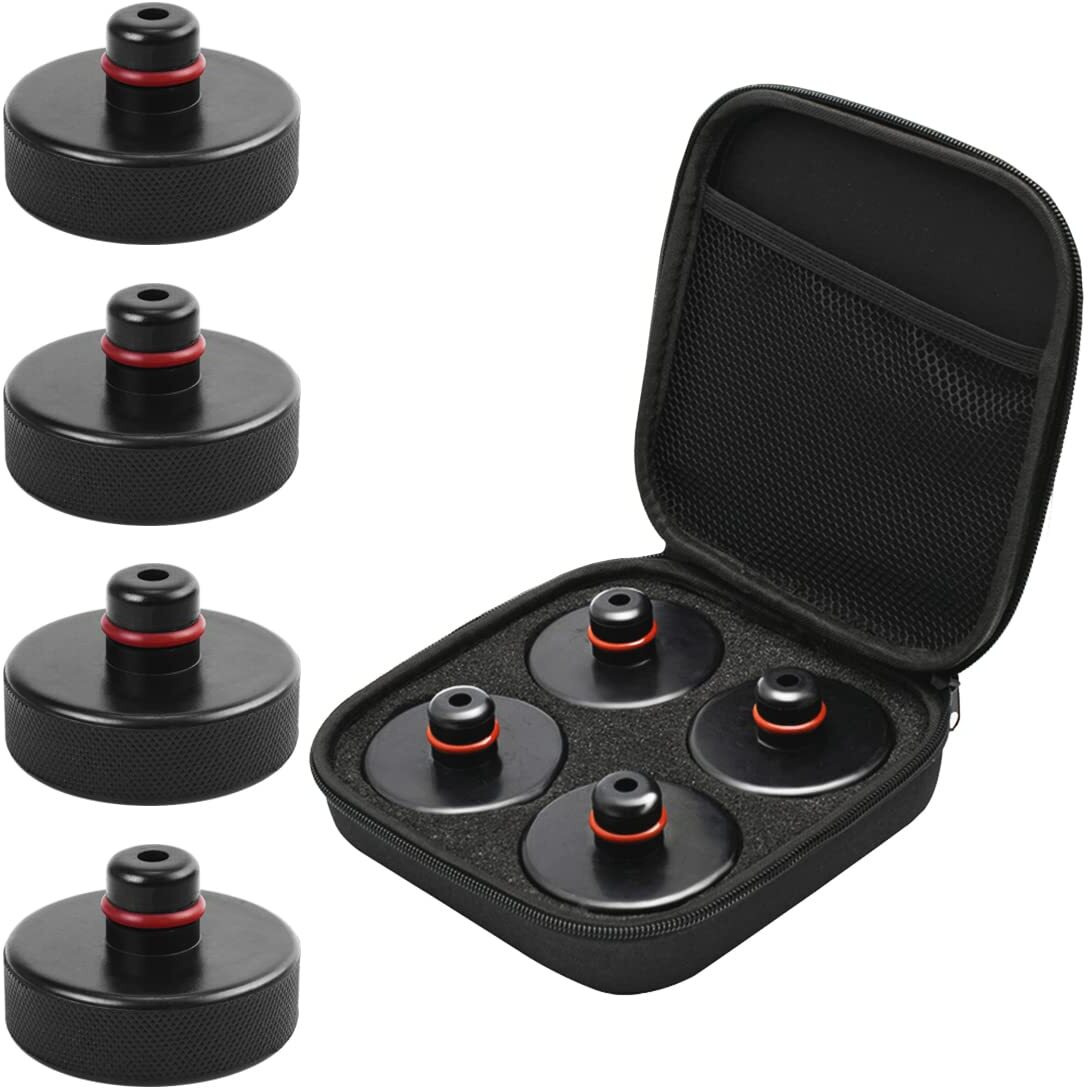 Dedc Tesla Jack Pads - 4Pcs With Storage Case,Non-Slip Lift Pucks For Model 3/Y/S/X - Premium Tesla Accessories