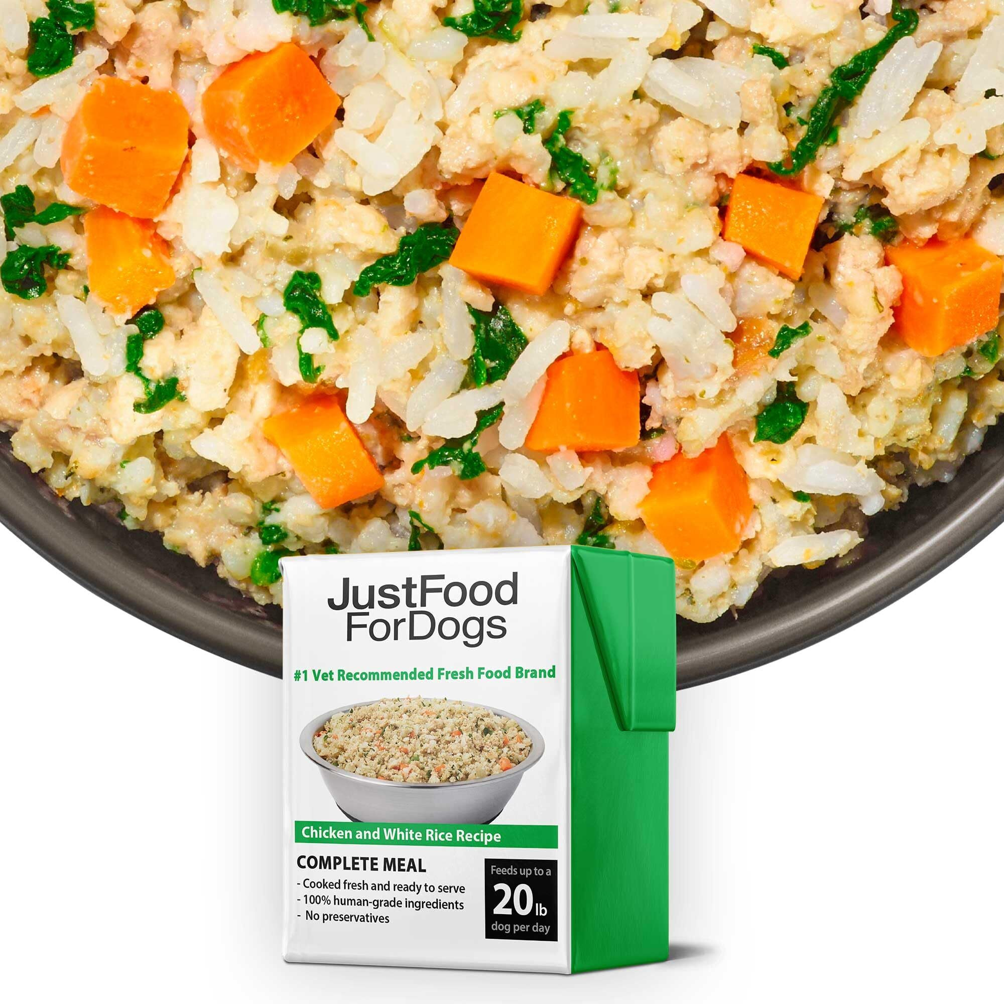 Justfoodfordogs Pantry Fresh Wet Dog Food, Complete Meal Or Dog Food Topper, Chicken & White Rice Human Grade Dog Food Recipe - 12.5 Oz (Pack Of 6)