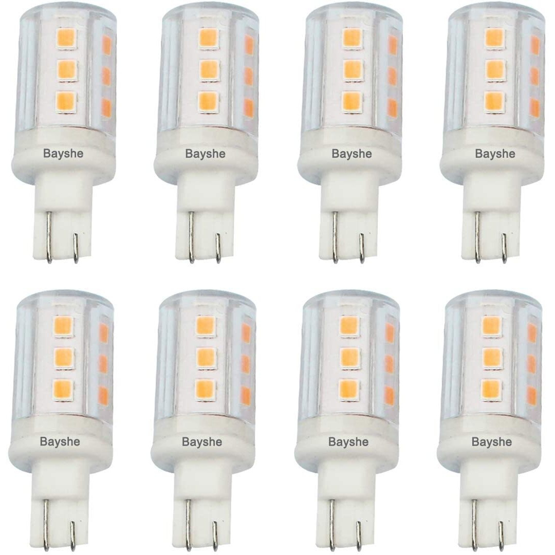 Bayshe T10 Wedge Base Led Light Bulb 3Watt Equivalent To 30W Halogen 12Vac/Dc For Camper Rv Tailer Outdoor Landscape Patio Path Driveway Malibu Paradise Lighting(2700K Warm White)-8 Pack