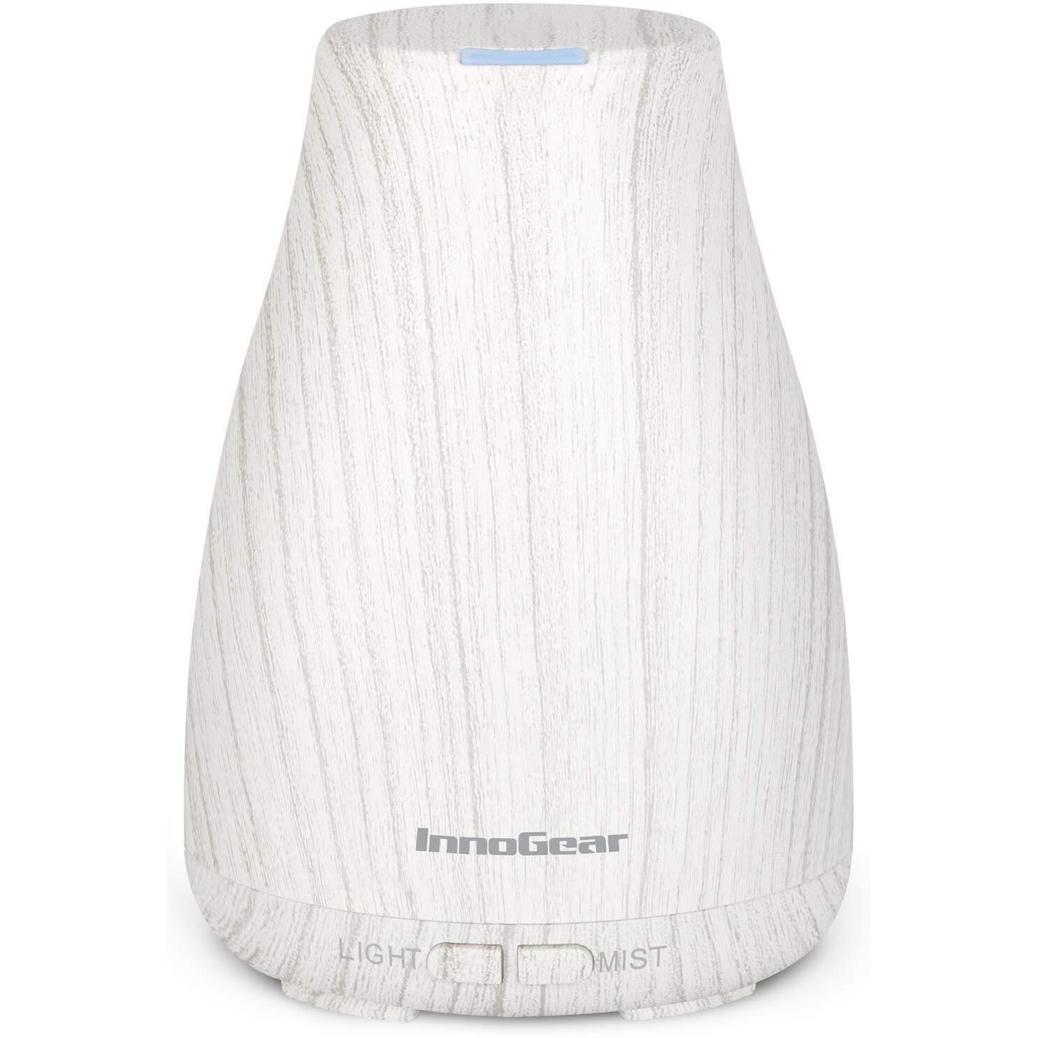 Innogear Essential Oil Diffuser, Upgraded Diffusers For Essential Oils Aromatherapy Diffuser Cool Mist Humidifier With 7 Colors Lights 2 Mist Mode Waterless Auto Off For Home Office Room, White Grey