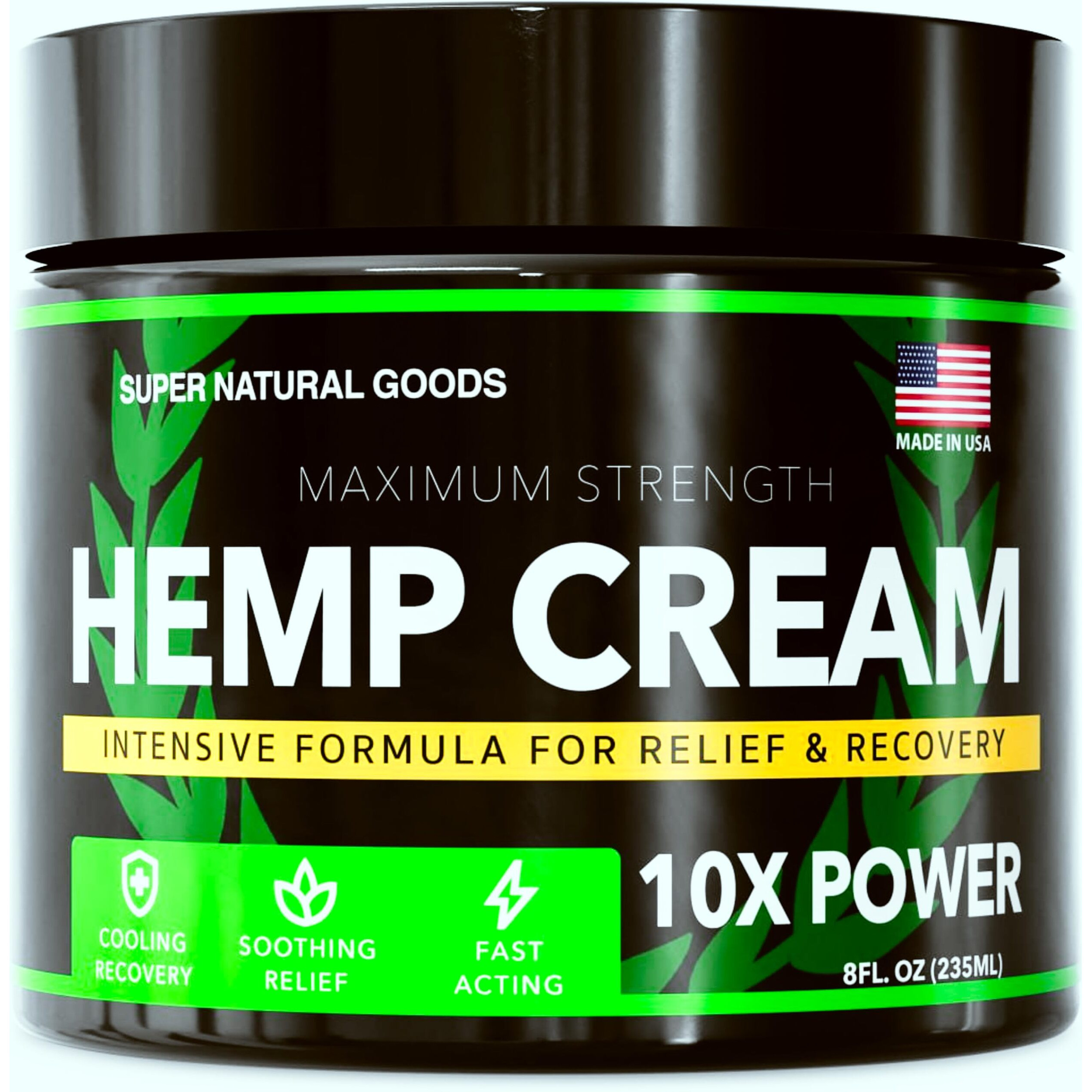 Hemp Cream Maximum Strength (8Oz) Soothe Discomfort - Back Neck Muscle Nerve Joint & Leg Support - Arnica, Aloe Vera + More, Natural Relief Cream - Non Gmo & Cruelty Free - Usa Made