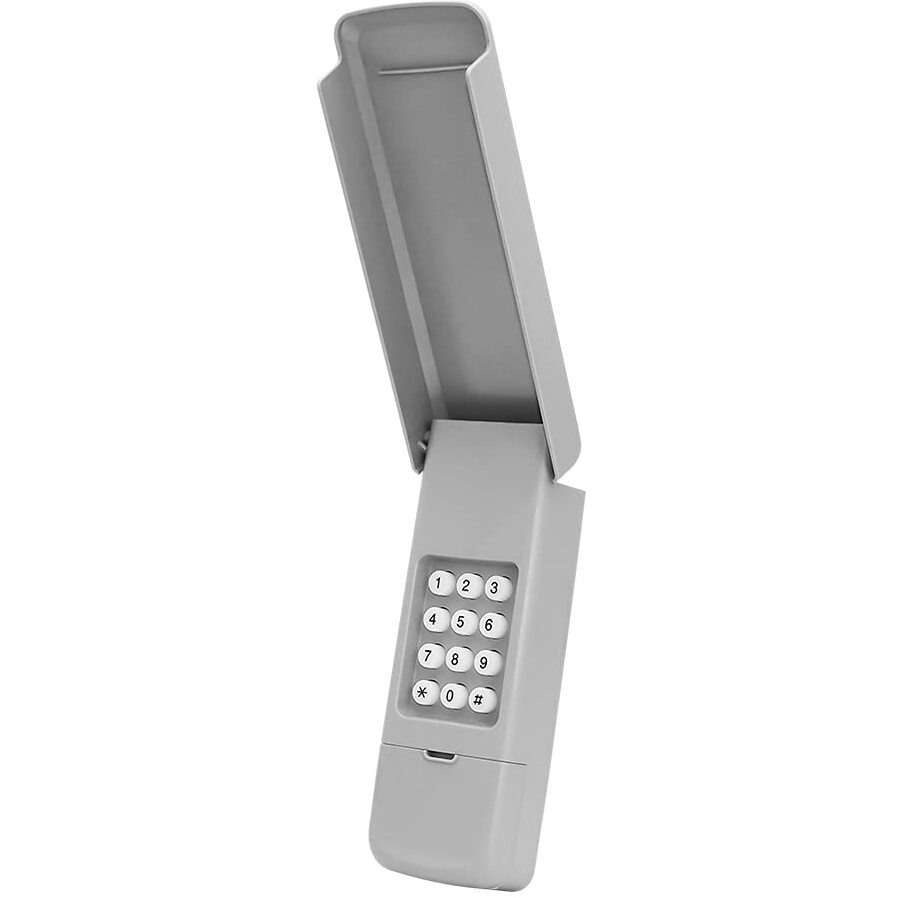 Universal Garage Door Keypad For Chamberlain Liftmaster Craftsman Genie Linear Standley Openers, Wireless Keyless Entry, Grey