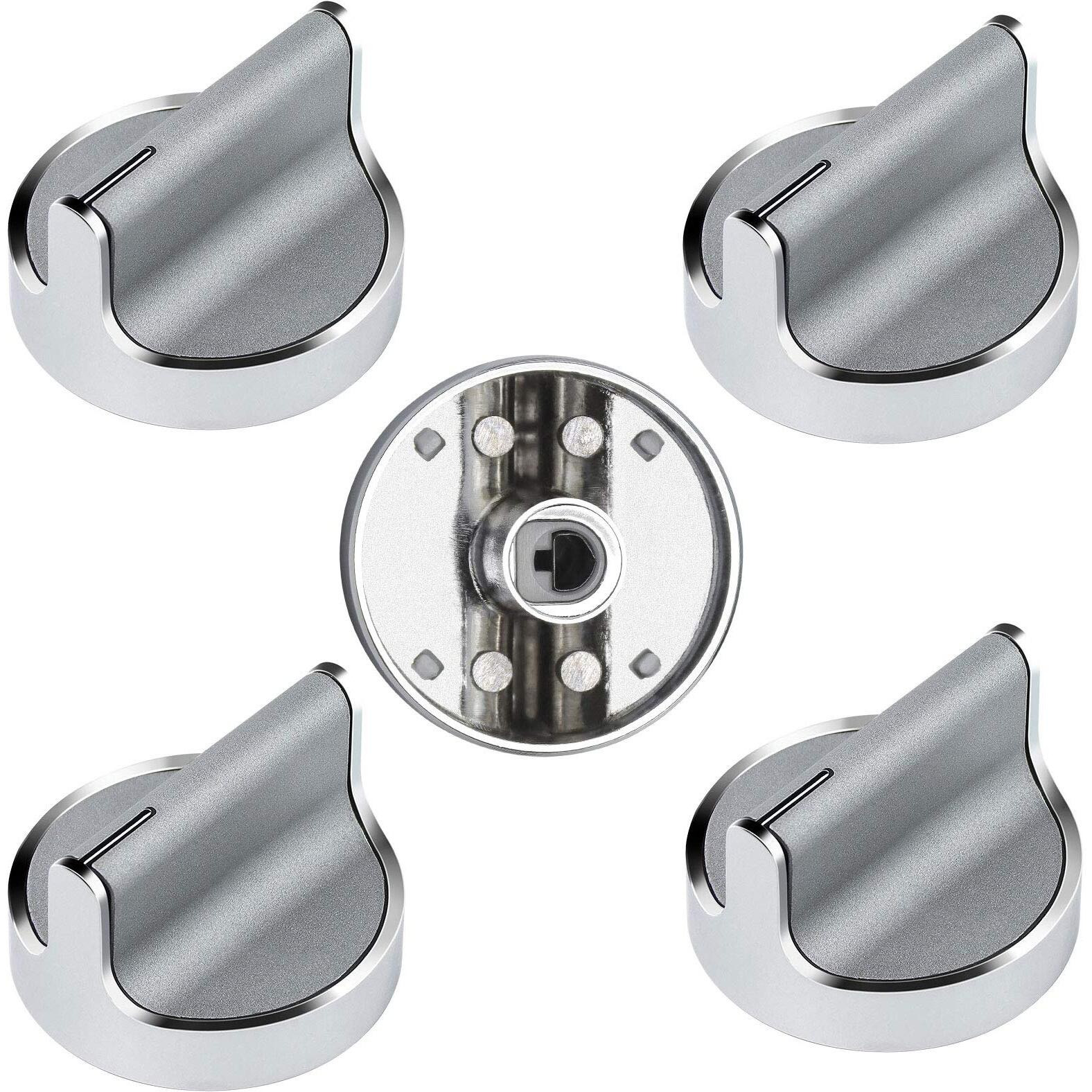 W10594481 Stainless Steel Cooker Stove Control Knob 5Pcs For Whirlpool Gas Cooktop Range/Oven Wcg97Us0Ds00 Wcg97Us6Ds00,Replaces Wpw10594481 3281332 B01Kr8F5Eu Ap6023301