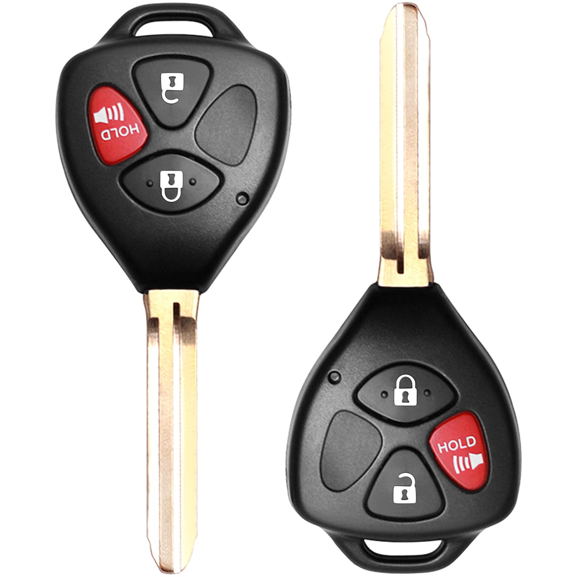 Keyless Entry Remote Replacement Key Fob Fit For Toyota Rav4 2006-2010/Scion Xb 2008-2013 Vehicles That Use Hyq12Bby With 4D67 Chip (2 Pack)