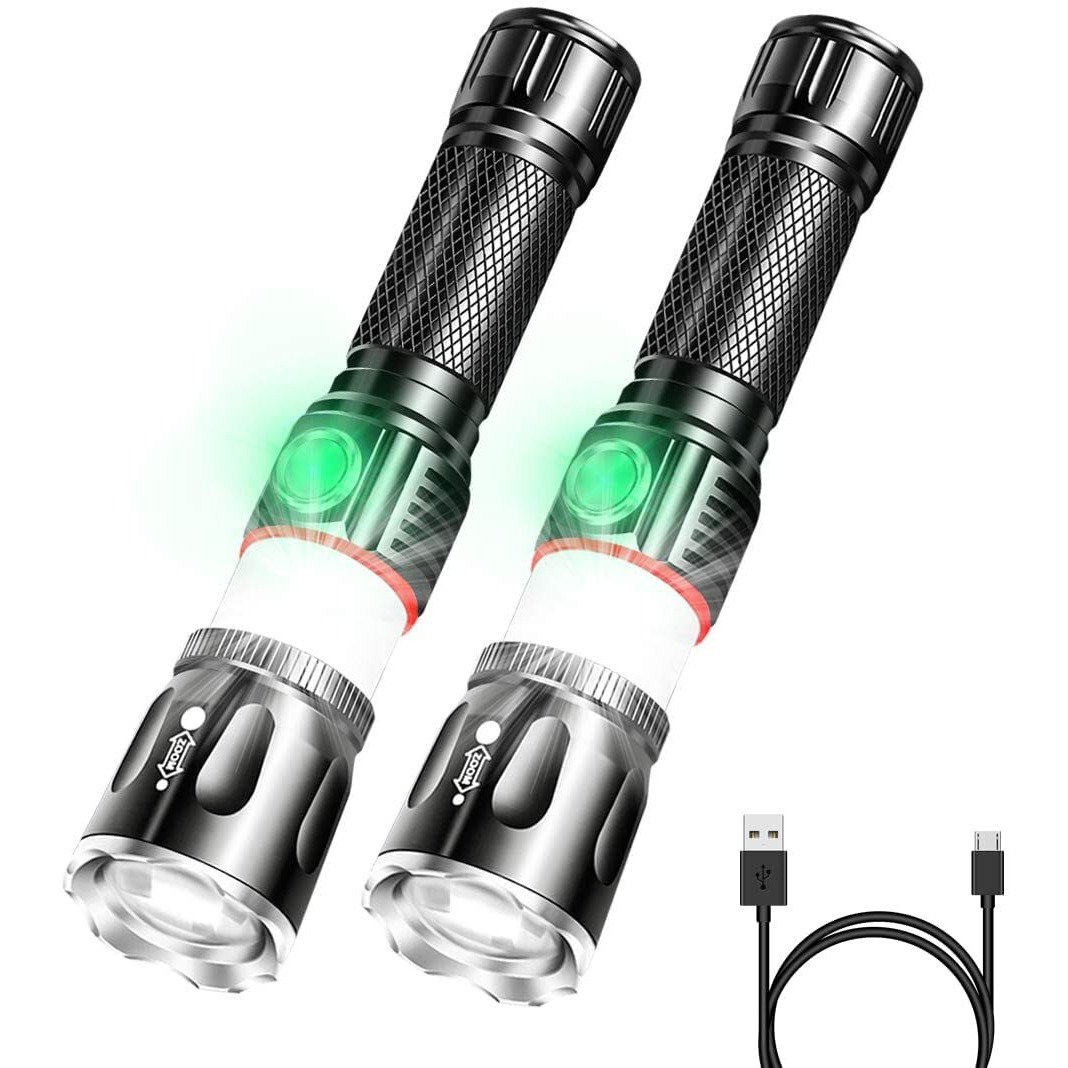 Vnina Tactical Flashlight Rechargeable, High Lumens Led Flashlights Handheld-Magnetic Base, Super Bright, Zoomable, Water-Resistance, 4 Modes, Powerful Flash Light For Camping, Hiking And Emergence