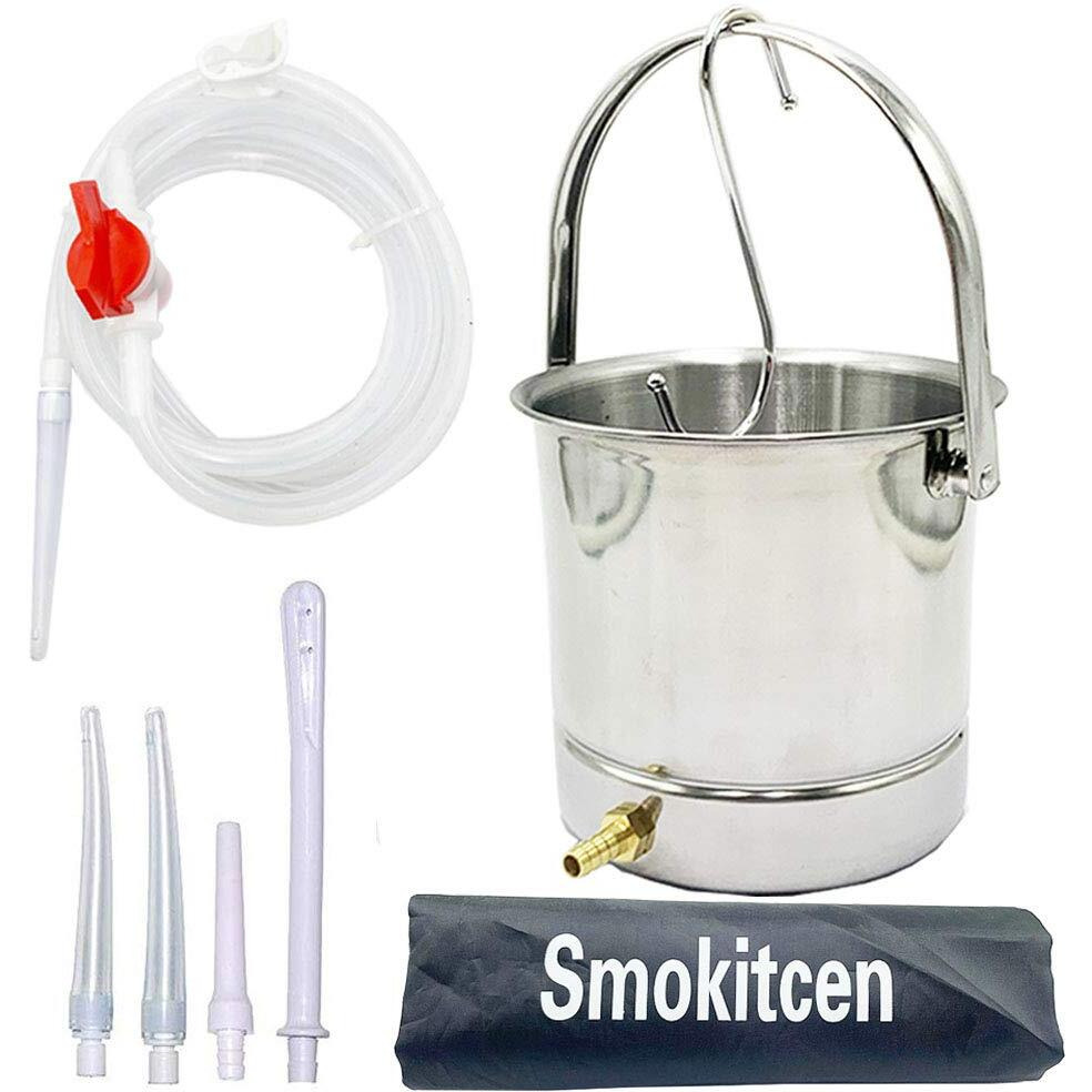 Smokitcen Coffee Enema Bucket Kit Stainless Steel 2 Quart Capacity For Cleansing Detox Enemas