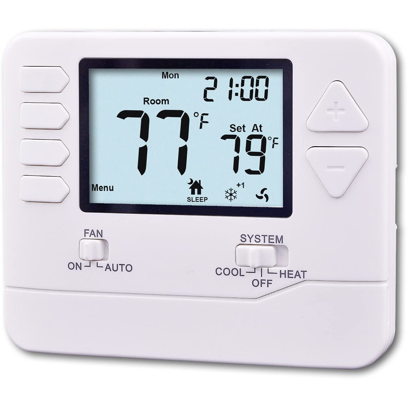 Heagstat 5-1-1 Day Programmable Thermostat For Home, Up To 2 Heat/ 2 Cool, Diy Install - C-Wire Not Required