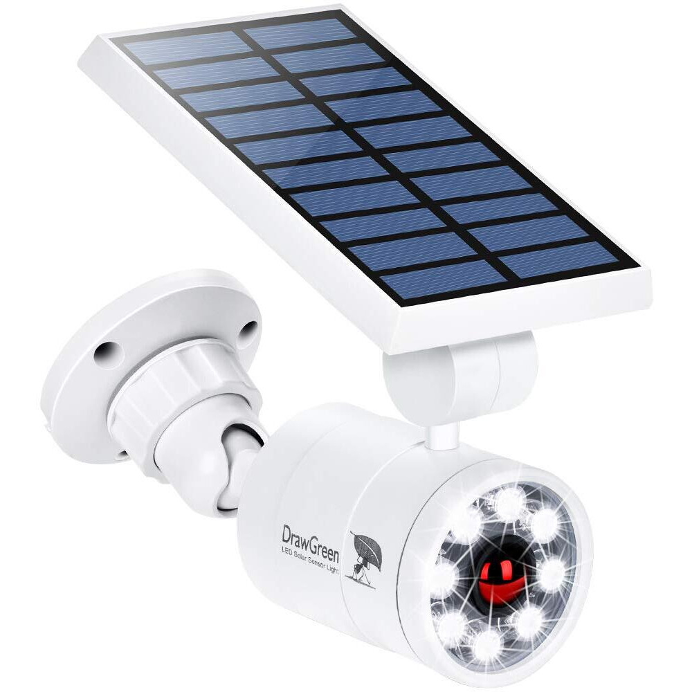 Solar Motion Sensor Light Outdoor Aluminum 1400-Lumens 9W Led(130W Equi.), No Power Required Solar Flood Security Spot Lights For Camp Driveway Patio Path Garden, 100-Week Protection For 100% Free