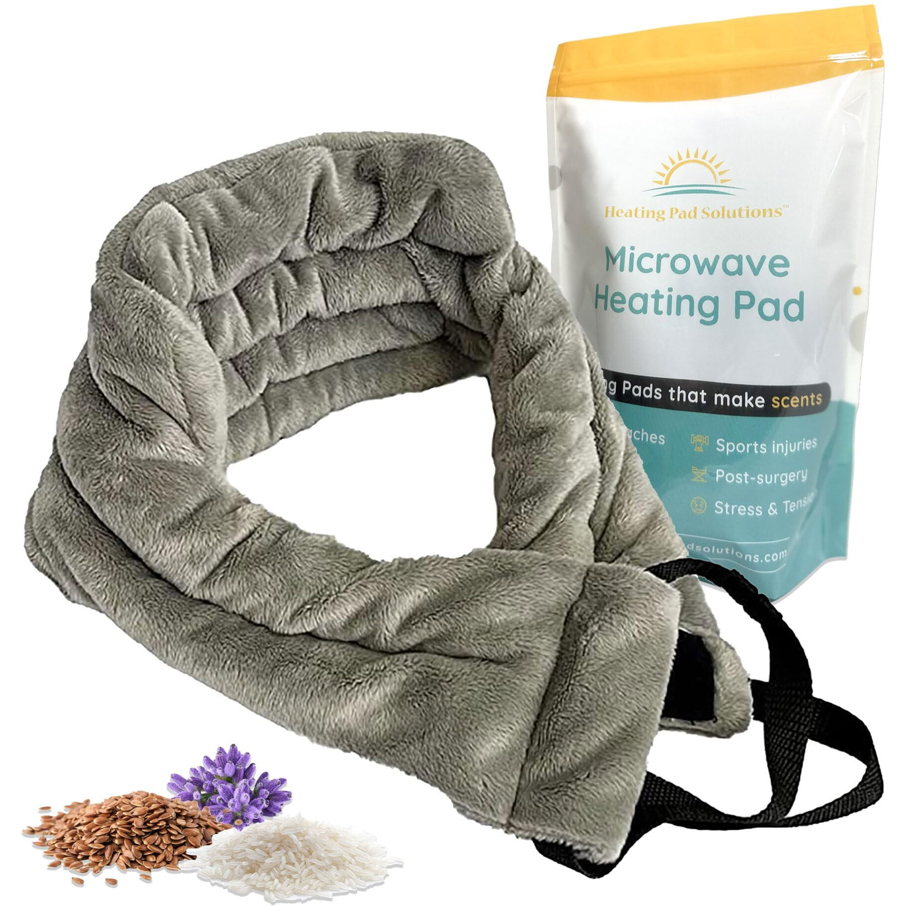 Microwavable Heating Pads For Neck Pain Relief, Back Pain, Shoulder Pain Relief - Microwave Heating Pad For Cramps And Muscle Relief, Hands- Free Heat Pack For Tense Muscle - 1 Pack - Lavender Scented