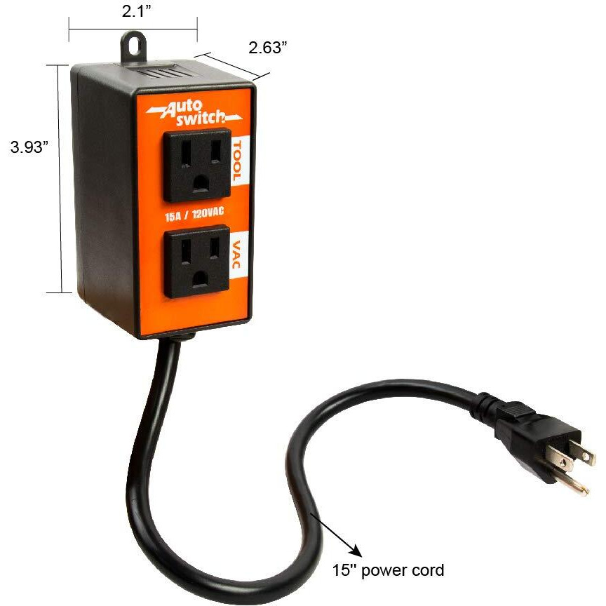 O'skool Automatic Vacuum Switch Allows Power Tool To Turn Vacuum/Accessory On And Off Automatically