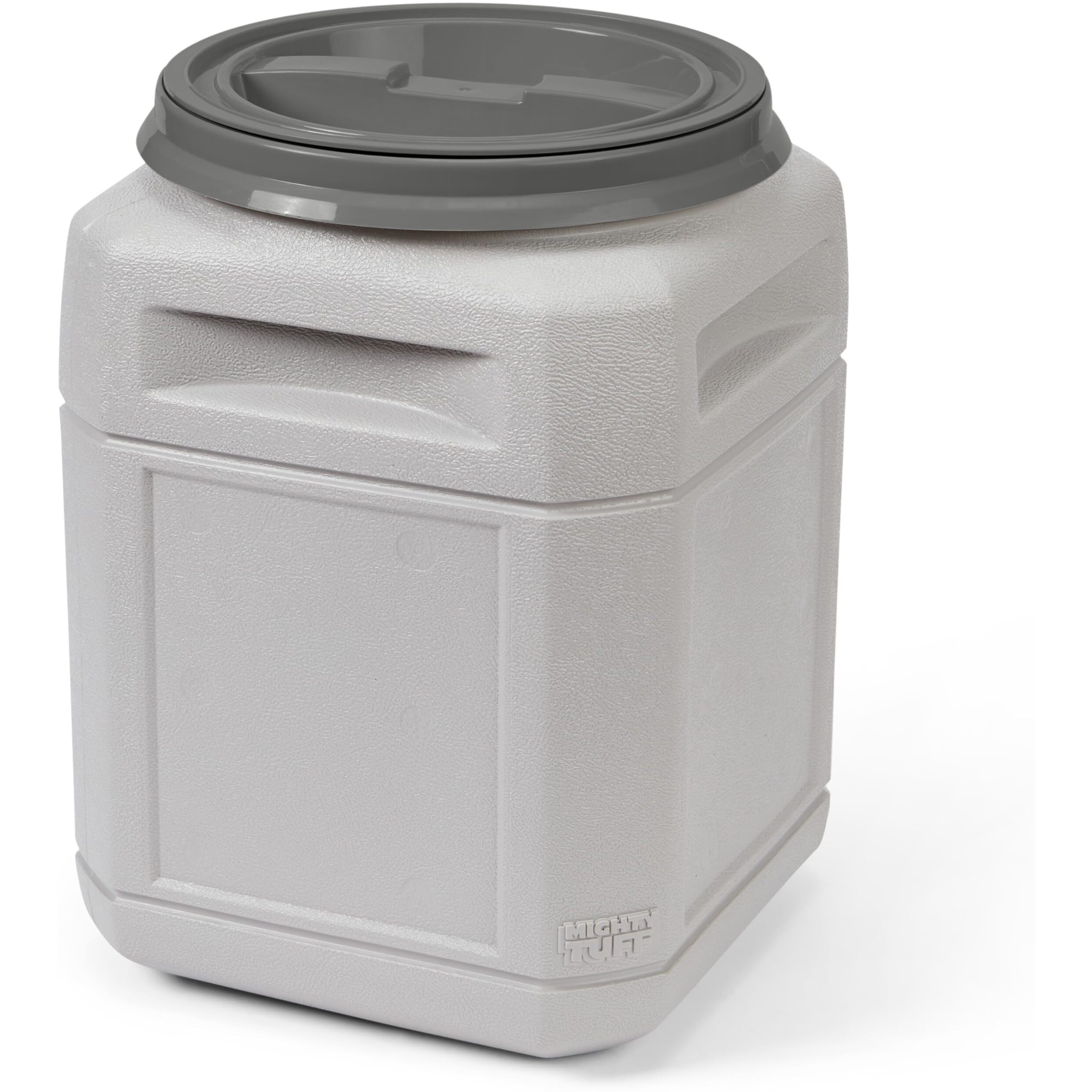 Mighty Tuff Airtight Dog Food Storage Container - 10 Gal, Up To 40 Lb Capacity - Cat And Dog Food Container With Twist Lid & Handles - Bpa-Free, Made In Usa