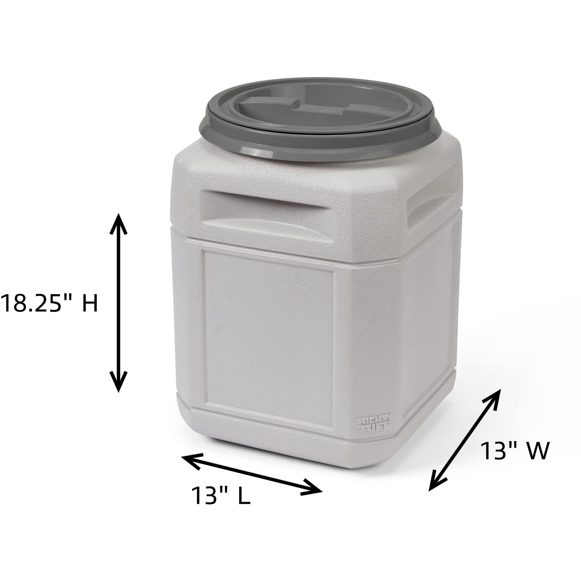 Mighty Tuff Airtight Dog Food Storage Container - 10 Gal, Up To 40 Lb Capacity - Cat And Dog Food Container With Twist Lid & Handles - Bpa-Free, Made In Usa