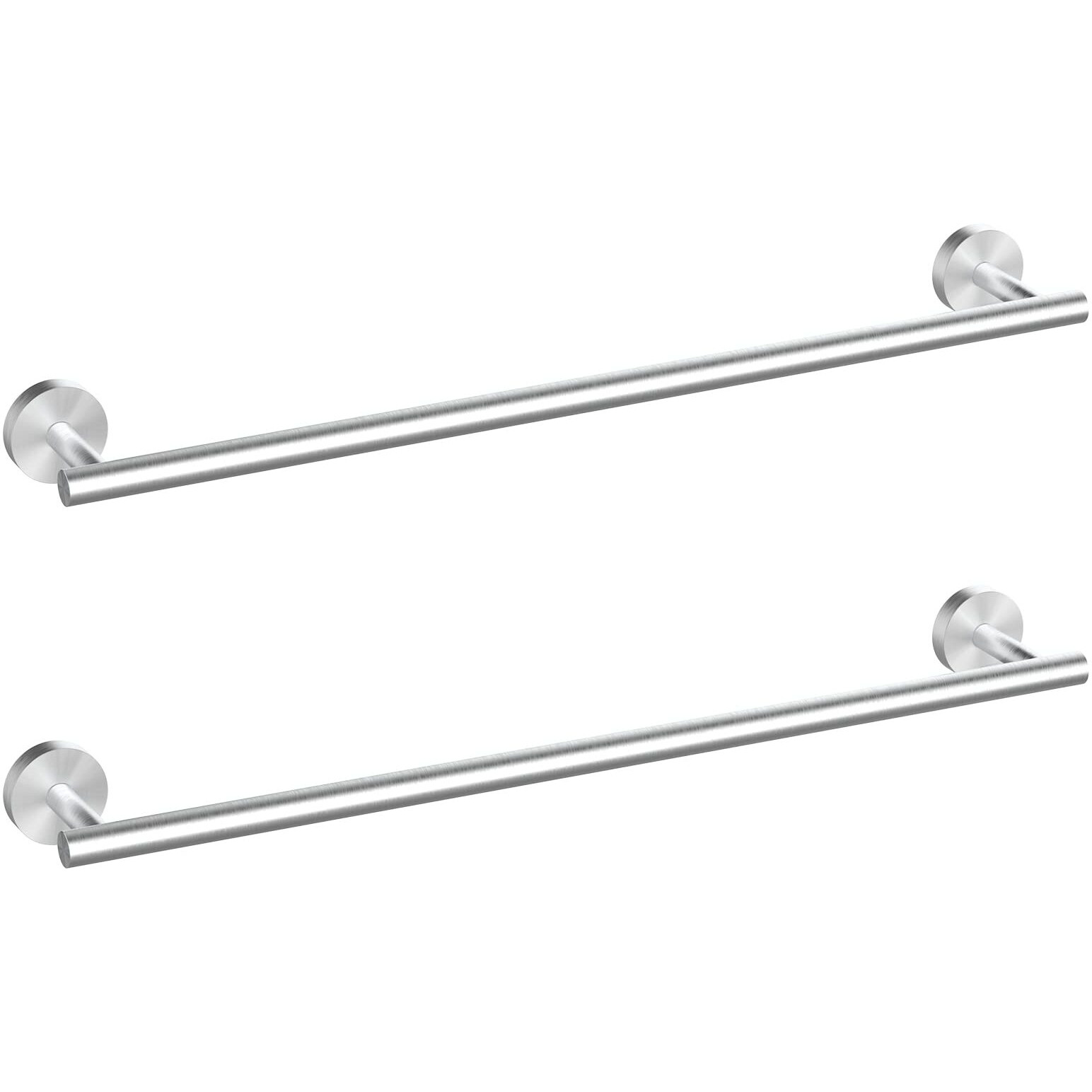 Cilee 2 Pieces Brushed Nickel Bathroom Towel Bar, 24 Inch Double Towel Racks,Bathroom Towel Holder Towel Hanger For Bathroom Stainless Steel Wall Mount