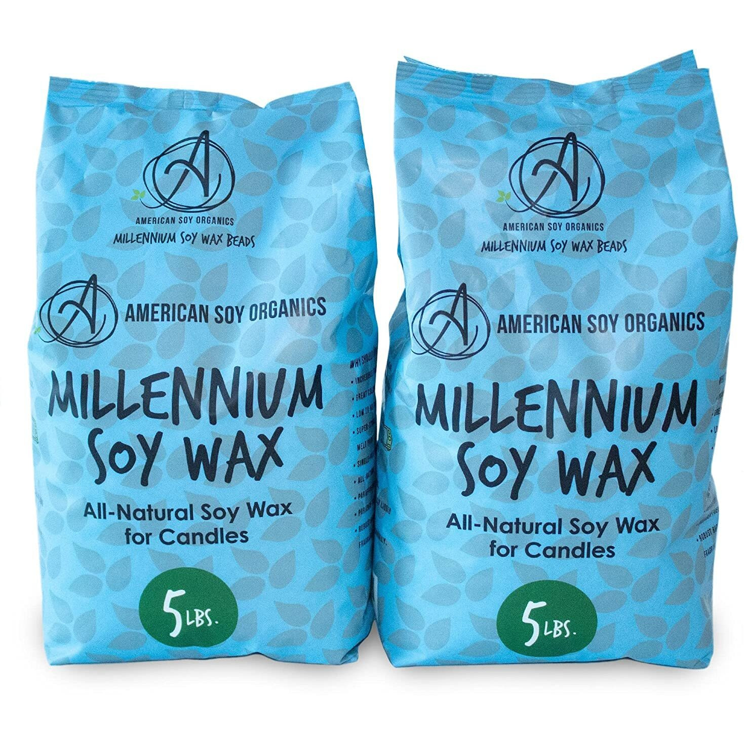 American Soy Organics Millennium Wax - 10 Lb Bag Of Natural Soy Wax For Candle Making