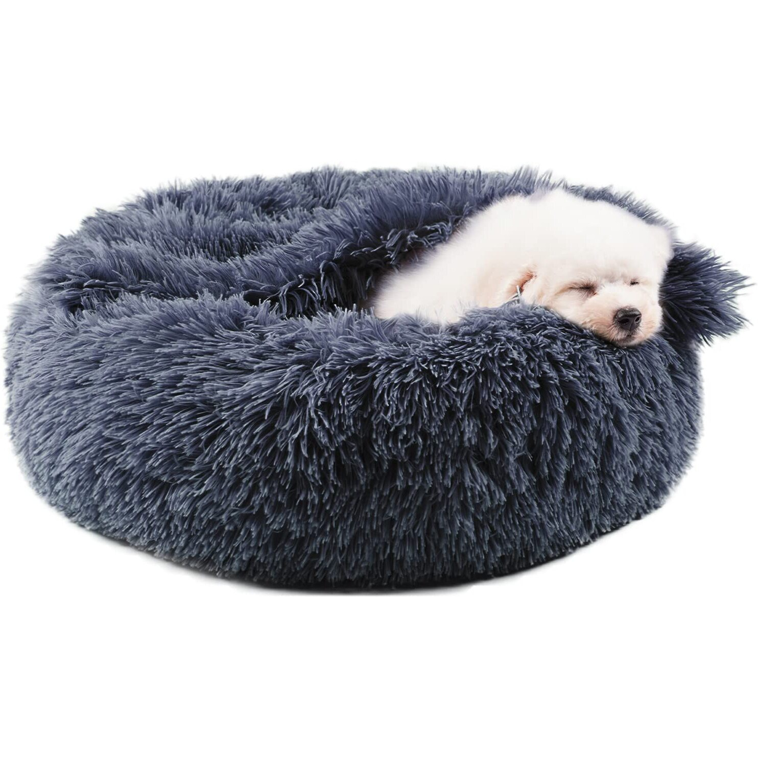 Himax Dog Beds For Small Dogs, Donut Dog Bed With Blanket Attached, Calming Dog Bed Washable (20""/26""/35"")