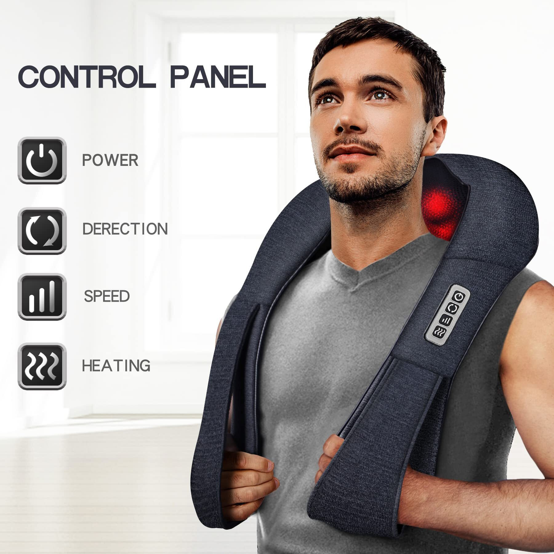 Mo Cuishle Neck Massager, Back Massager With Heat, Shiatsu Shoulder Massager For Neck Pain Back Pain Relief,Massager Neck Gifts For Thank You & Appreciation, Birthday, Relatives & Family, Anniversary