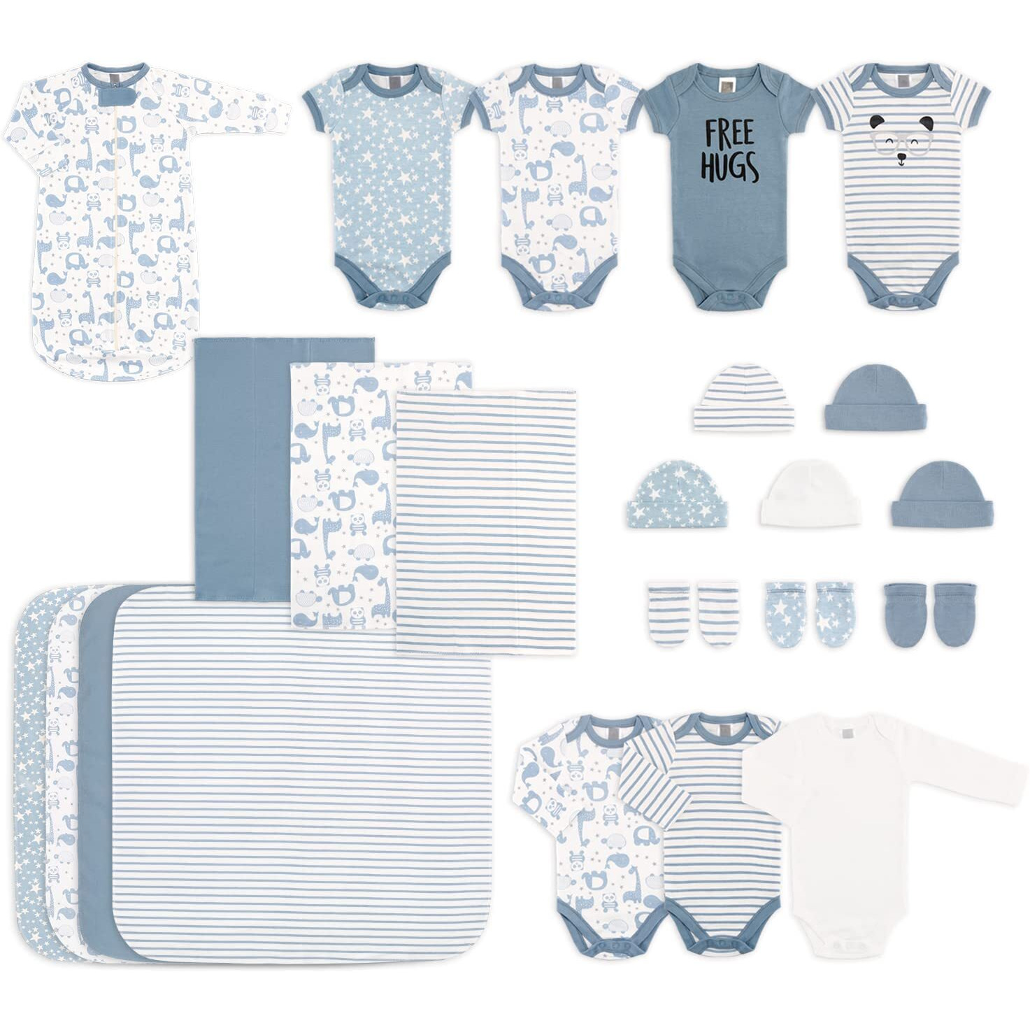 The Peanutshell 23 Piece Newborn Clothes Set For Baby Boys  Layette Gift Set