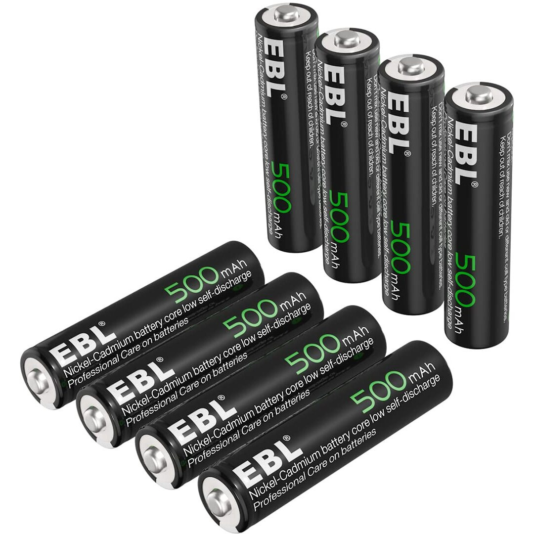 Ebl Aaa Rechargeable Batteries For Outdoor Solar Lights Replacement 1.2V 500Mah Aaa Battery Triple A Battery For Solar Lights, Lawn Lights, Gaming Controller, Rc Remote, Toys(Pack Of 8)