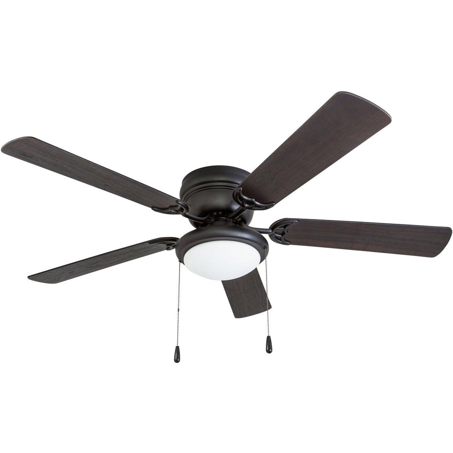 Portage Bay 50251 Hugger 52"" Matte Black West Hill Ceiling Fan With Bowl Light Kit